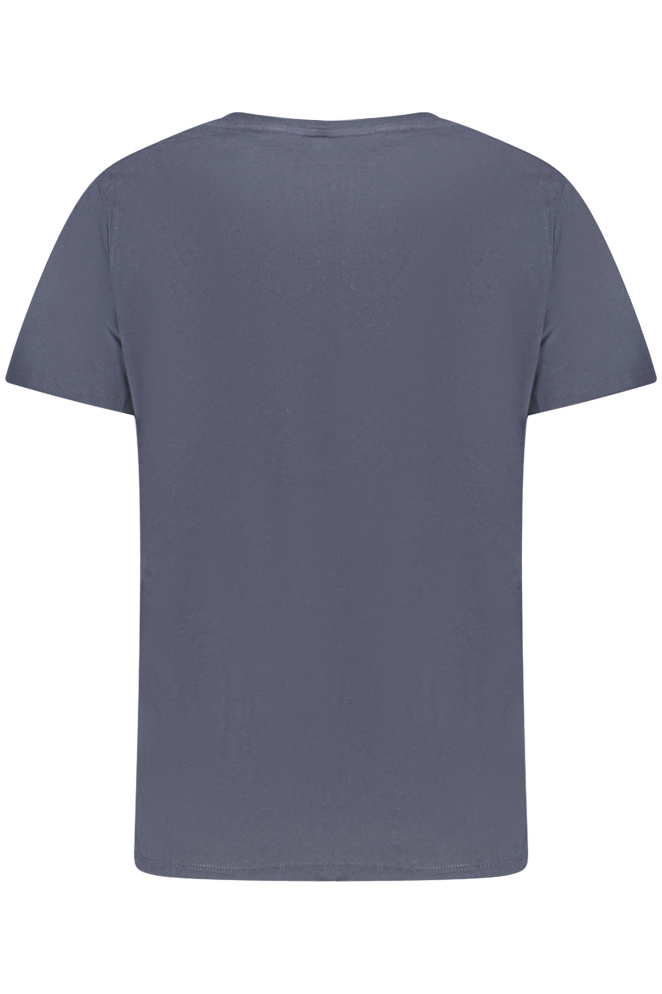 PL506051MACYVNECK_BL594 – Damen Kurzarm T-Shirt Blau mit V-Ausschnitt aus Bio-Baumwolle – Größe: XS, S, M, L, XL – Farbe: Blu