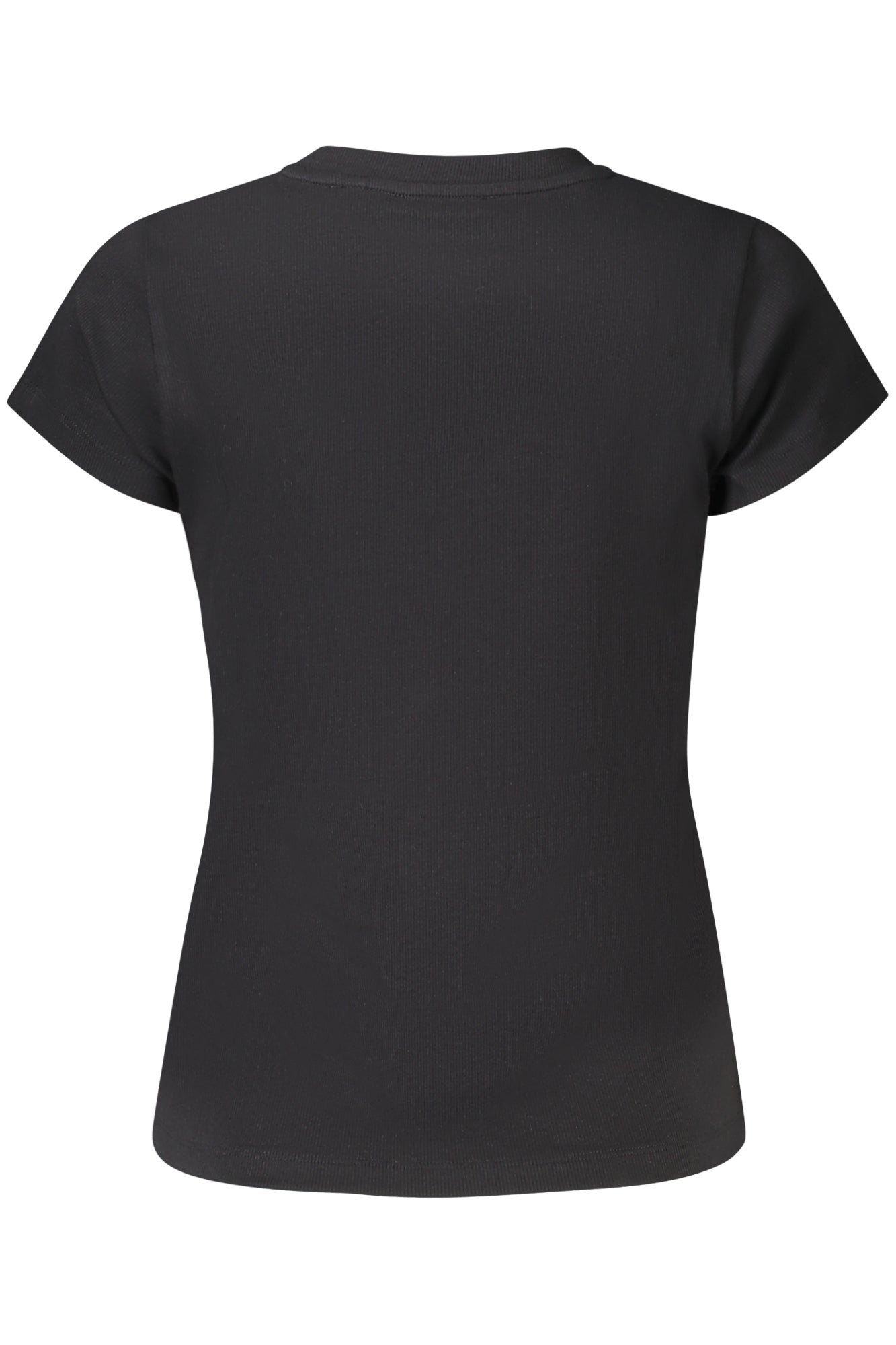 PL506037_NE999 – Damen Kurzarm-T-Shirt Schwarz mit Stickerei aus Bio-Baumwolle – Größe: XS, S, M, L, XL – Farbe: Nero