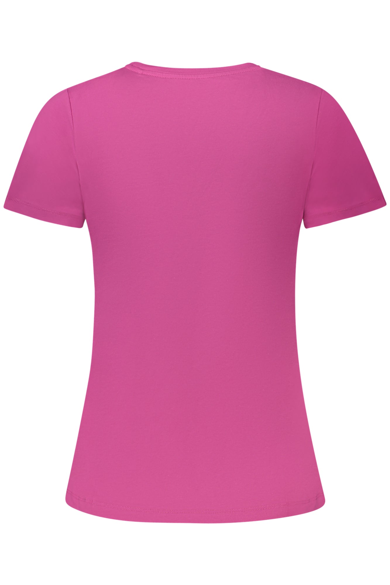 PL505202NEWVIRGINIA_RS378 – Damen Rosa T-Shirt mit Rundhals & Druck - Nachhaltige Baumwolle – Größe: XS, S, M, L, XL – Farbe: Rosa