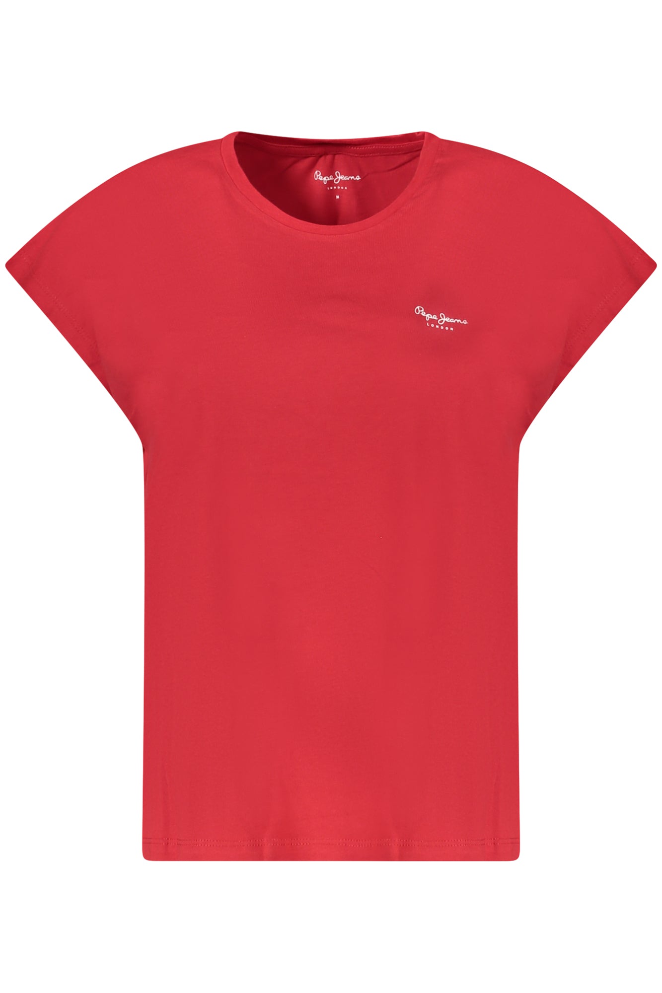 PL506030BLOOMA_RO255 – Damen T-Shirt Rot Kurzarm Rundhals Nachhaltige Baumwolle mit Print – Größe: XS, S, M, L, XL – Farbe: Rosso