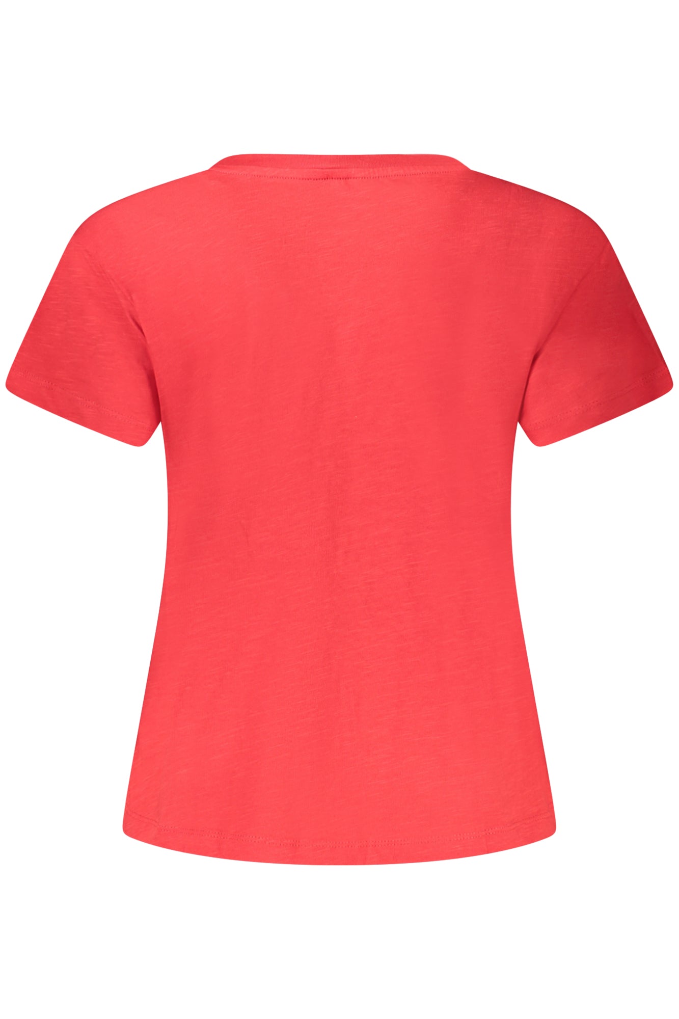PL506014RYLEIGH_RO255 – Damen Kurzarm-T-Shirt Rot mit Strass & nachhaltiger Baumwolle – Größe: XS, S, M, L, XL – Farbe: Rosso