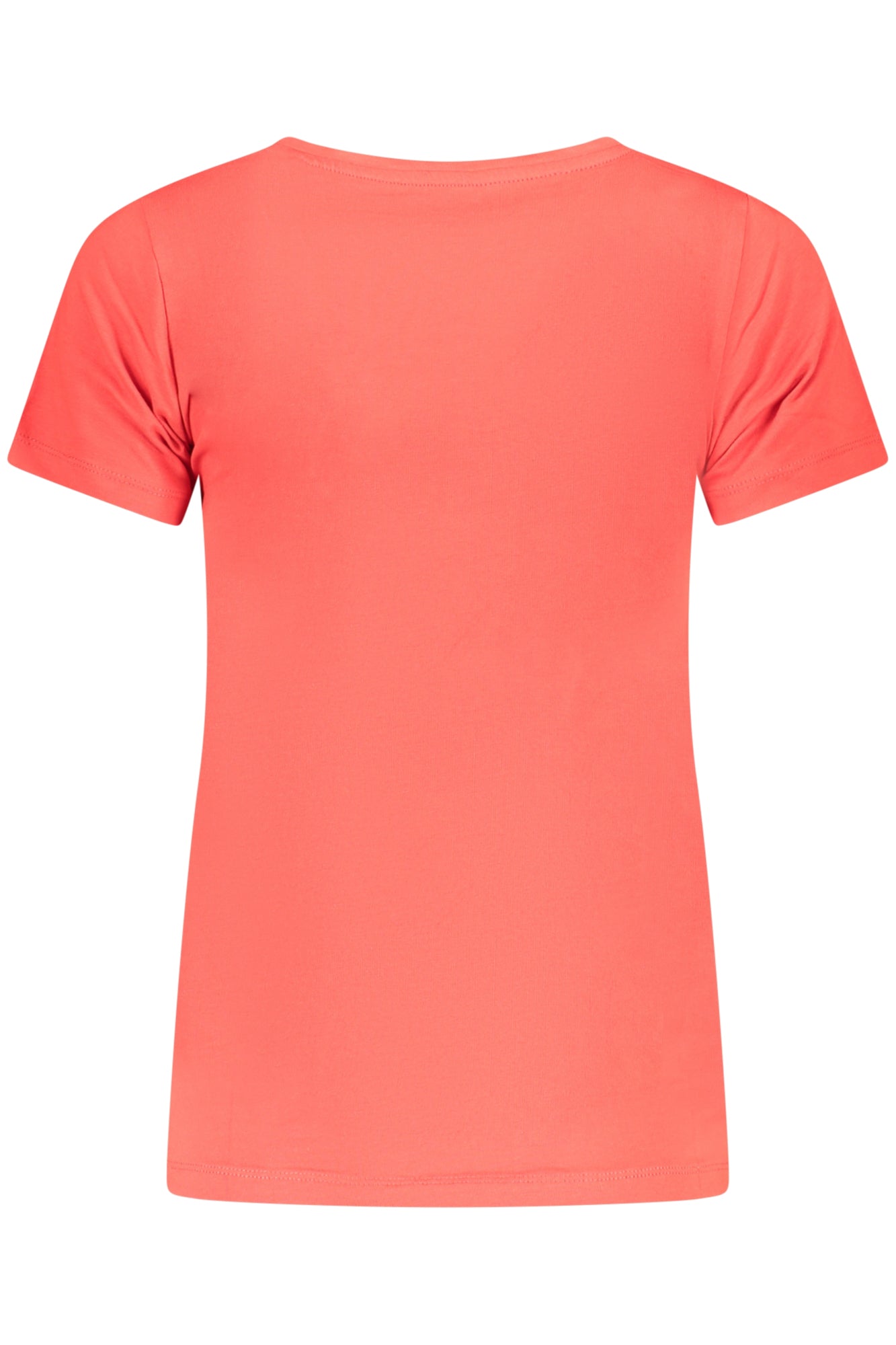 PL505202NEWVIRGINIA_RO264 – Damen Kurzarmshirt Rot – Nachhaltige Baumwolle, Rundhals & Druck – Größe: XS, S, M, L, XL – Farbe: Rosso