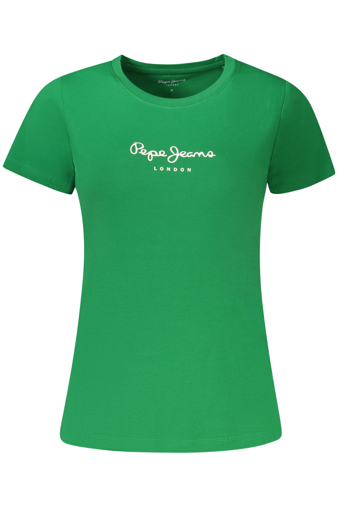 PL505202NEWVIRGINIA_VE664 – Damen Kurzarm-T-Shirt in Grün aus nachhaltiger Baumwolle mit Print – Größe: XS, S, M, L, XL – Farbe: Verde