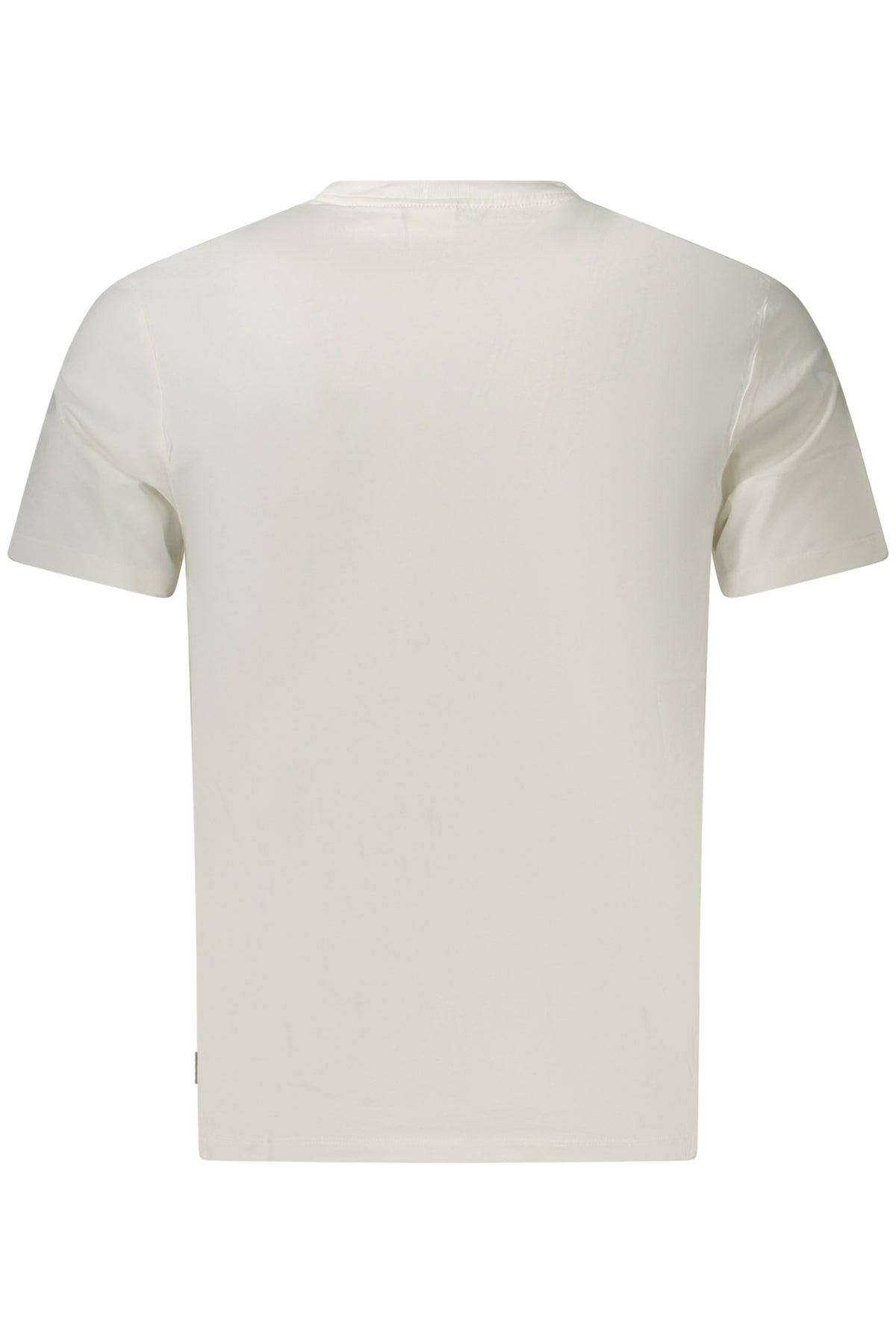 PM5010311SMALLFLAG_BI800 – Stylisches Herren Kurzarm-T-Shirt aus Bio-Baumwolle in Weiß – Größe: S, M, L, XL, 2XL – Farbe: Bianco