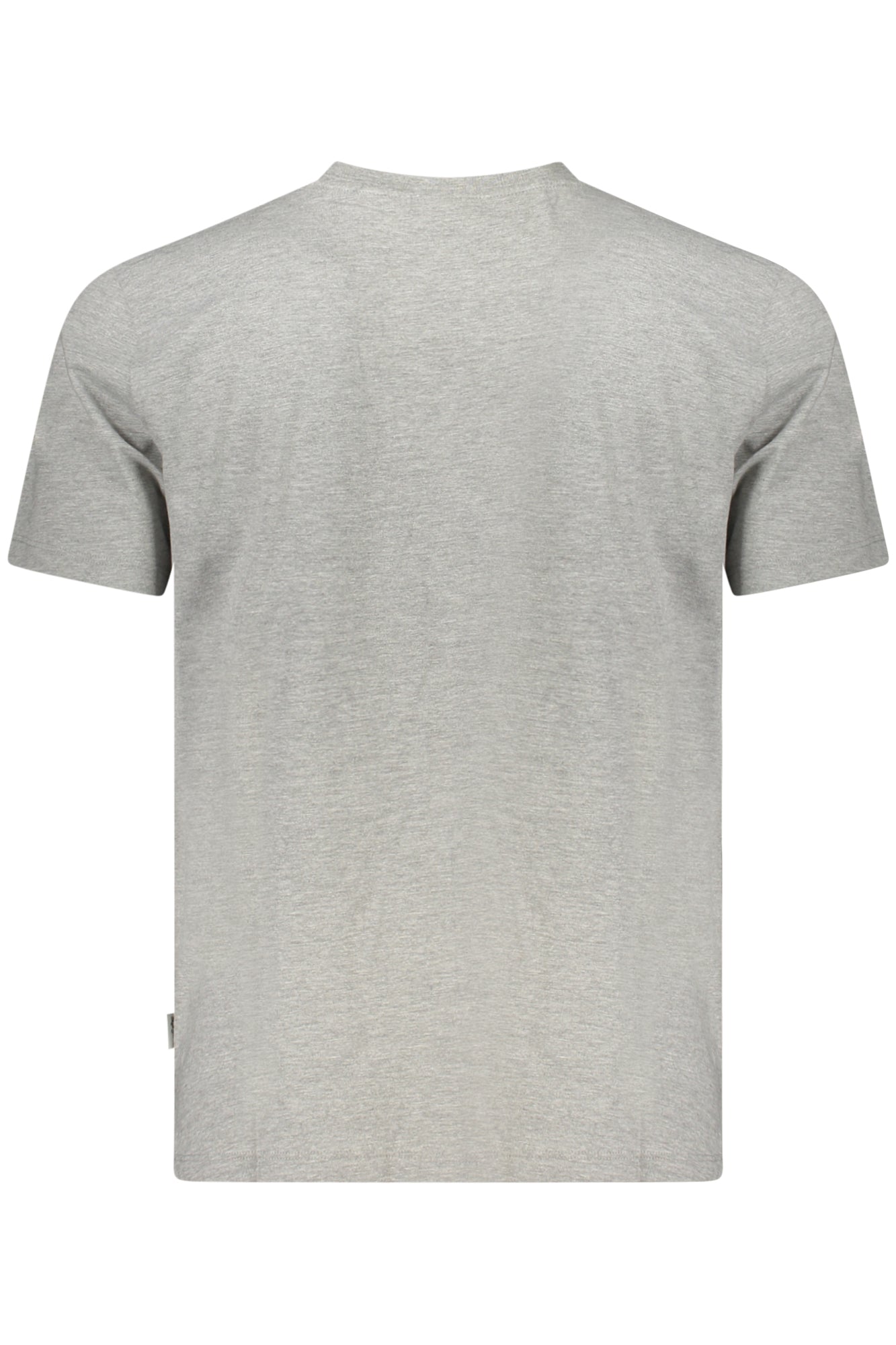 PM509741_GR933 – Herren Kurzarm T-Shirt Grau - Rundhals, Stickerei, Bio-Baumwolle – Größe: S, M, L, XL, 2XL – Farbe: Grigio