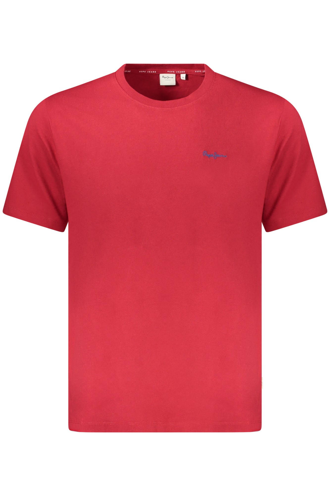 PM509741_RO285 – Herren Kurzarm T-Shirt in Rot – Bio-Baumwolle & Stylische Stickerei – Größe: S, M, L, XL, 2XL – Farbe: Rosso