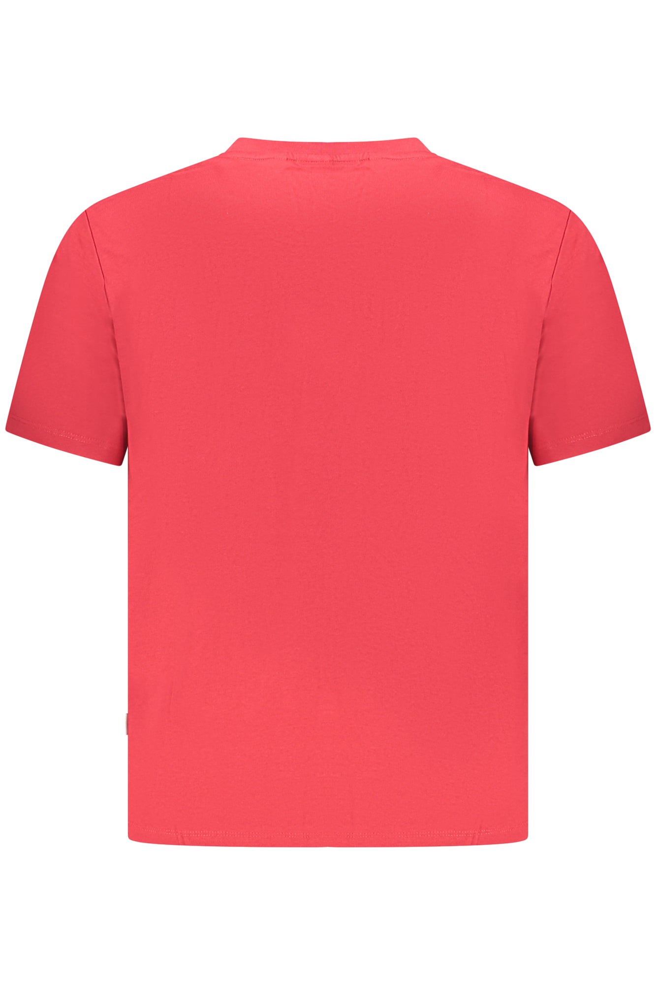PM509933CONTRASTCONNOR_RO285 – Herren Kurzarm-T-Shirt, Rot, Stickerei, 100% Nachhaltige Baumwolle – Größe: S, M, L, XL, 2XL – Farbe: Rosso