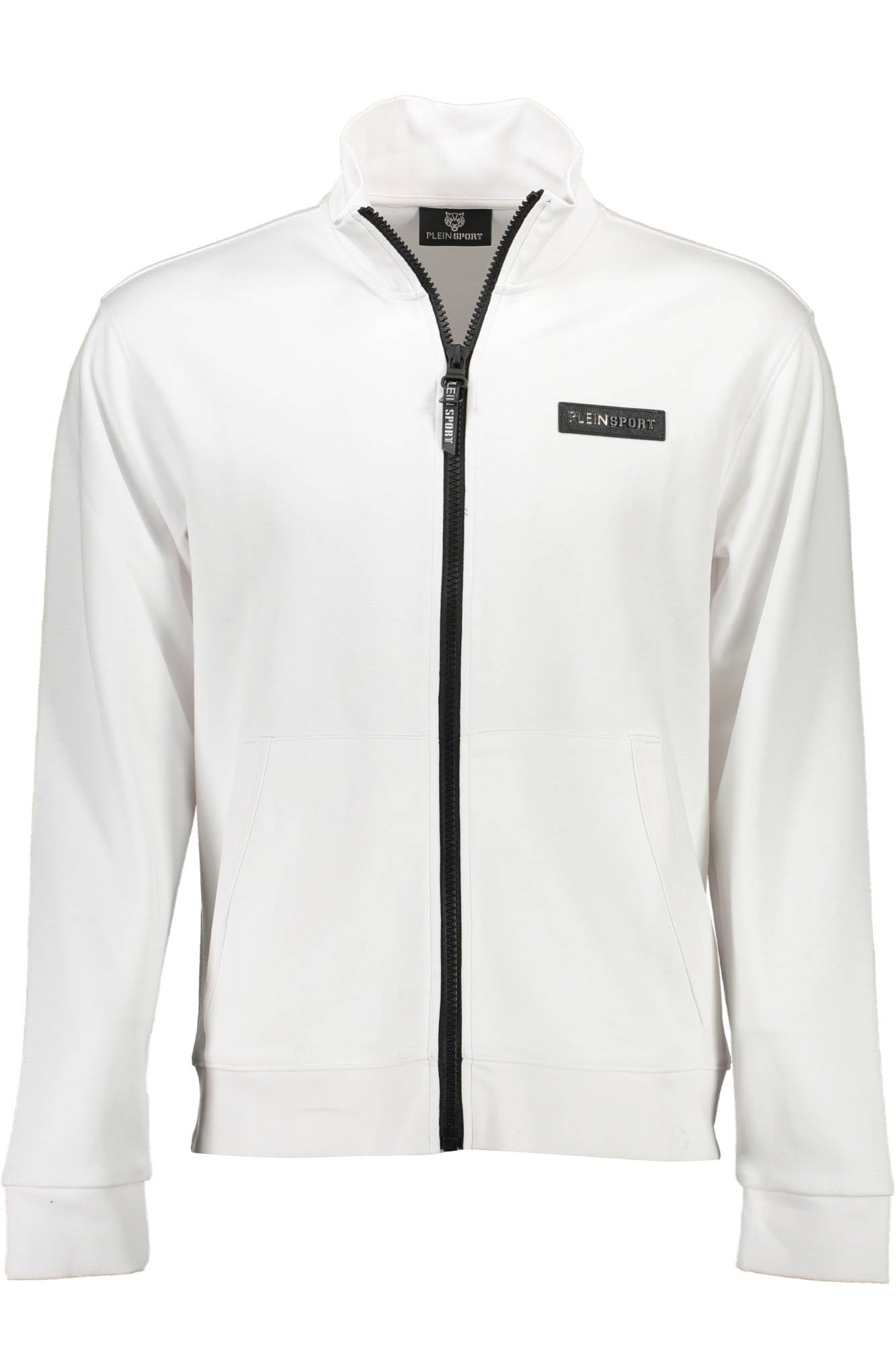 FIPS205_BIANCO_01-WHITE – Weiße Herren-Kapuzenjacke mit Reißverschluss und Logo-Details – Größe: L, XL, 2XL, S – Farbe: Bianco