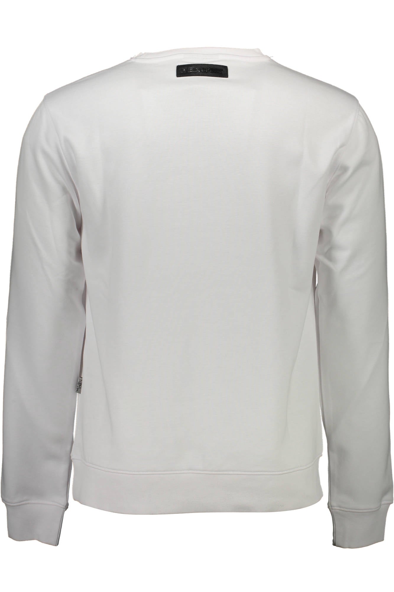FIPS210_BIANCO_01-WHITE – Weißes Langarm-Sweatshirt mit Rundhalsausschnitt und Kontrastdetails – Größe: S, M, L, XL, 2XL – Farbe: Bianco