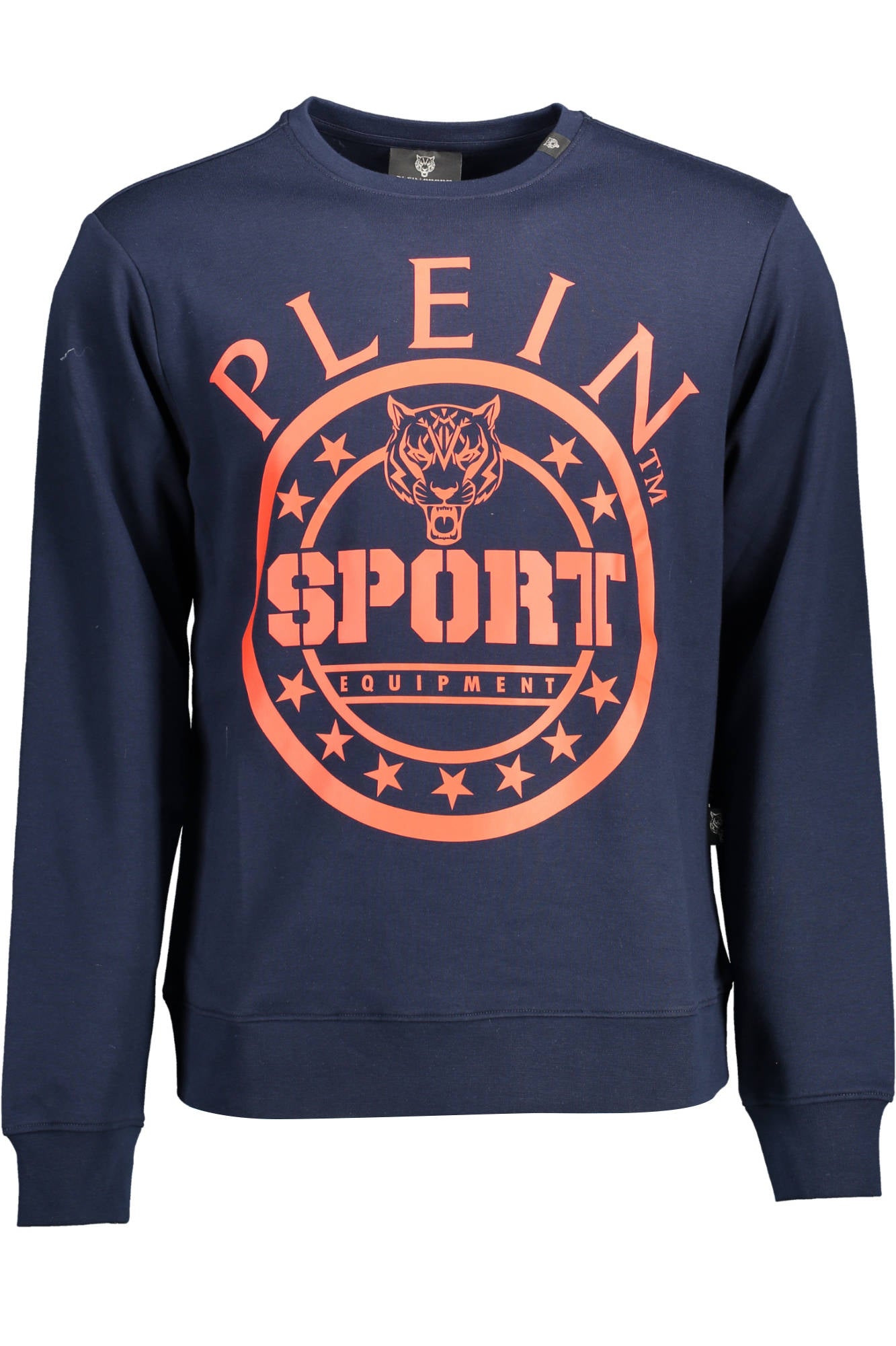 FIPS208_BLU_85-NAVY – Herren Langarm-Pullover Blau: Stylisches Sweatshirt mit Logo-Druck – Größe: S, M, L, XL, 2XL – Farbe: Blu