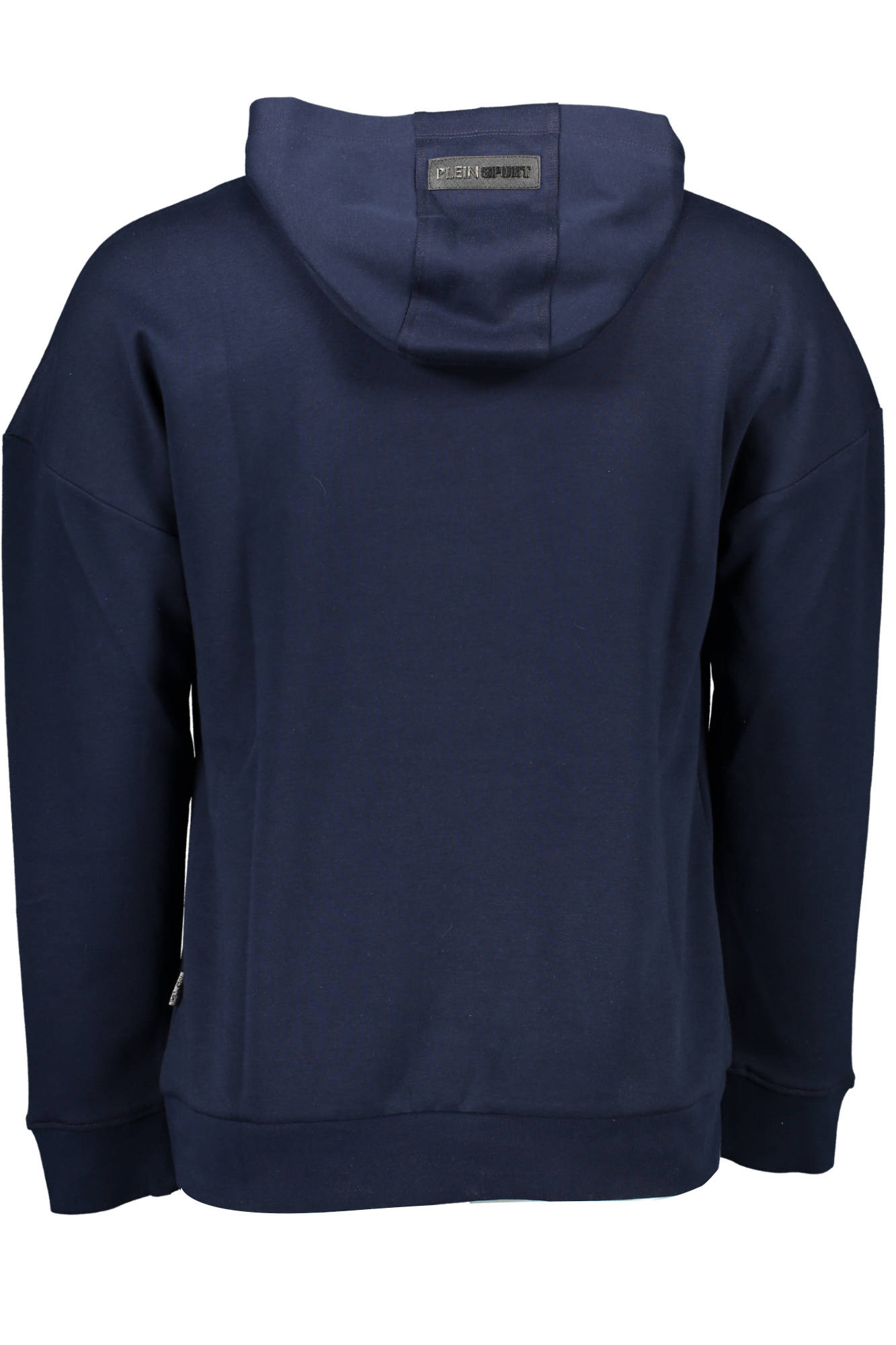 FIPS216_BLU_85-NAVY – Blauer Herren Kapuzenpullover mit Applikationen und Kontrastdetails – Größe: S, M, L, XL, 2XL – Farbe: Blu