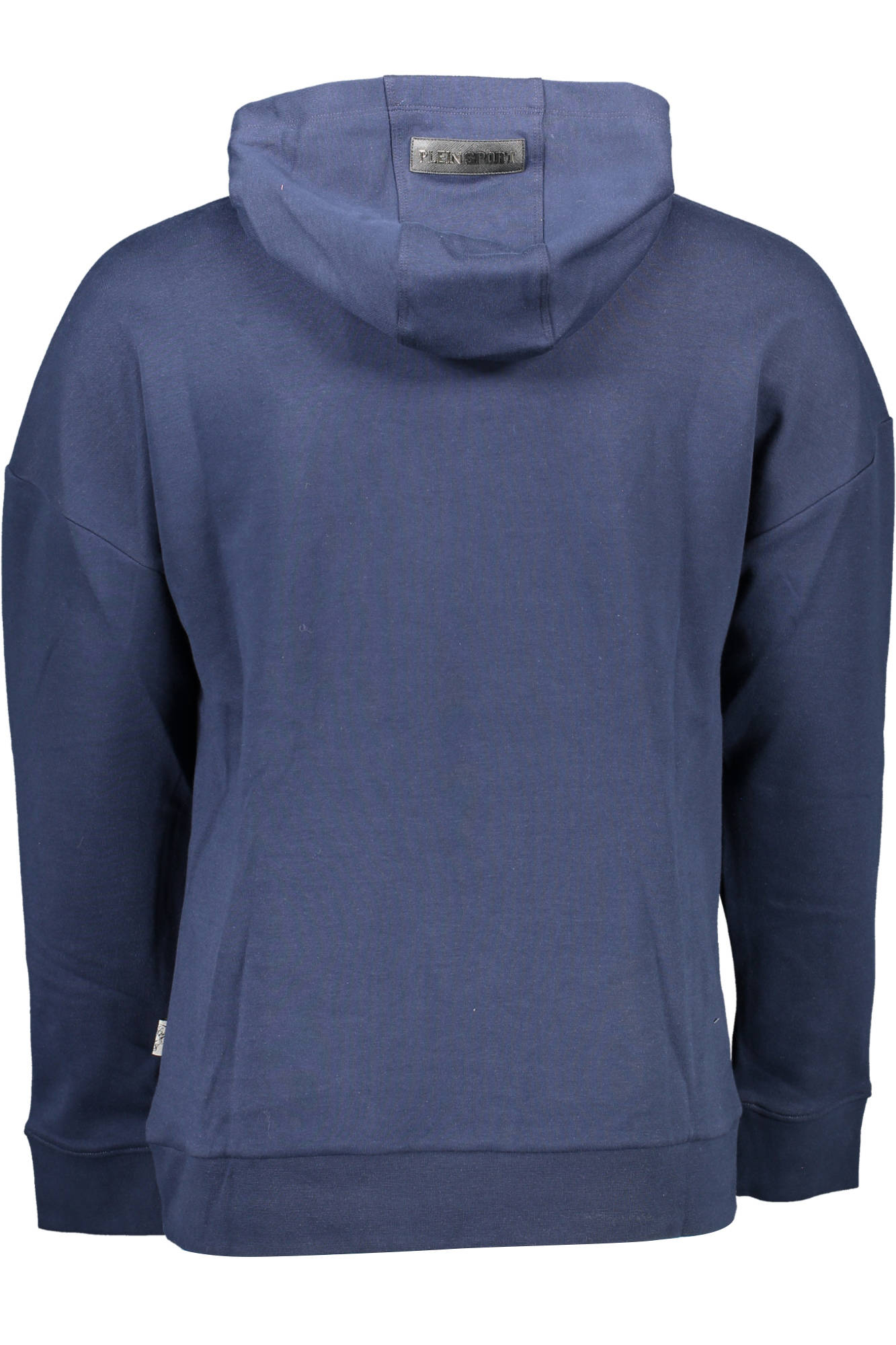 FIPS218_BLU_85-NAVY – Trendiges blaues Herren-Sweatshirt mit Kontrastdetails & Logo-Druck – Größe: S, M, L, XL, 2XL – Farbe: Blu