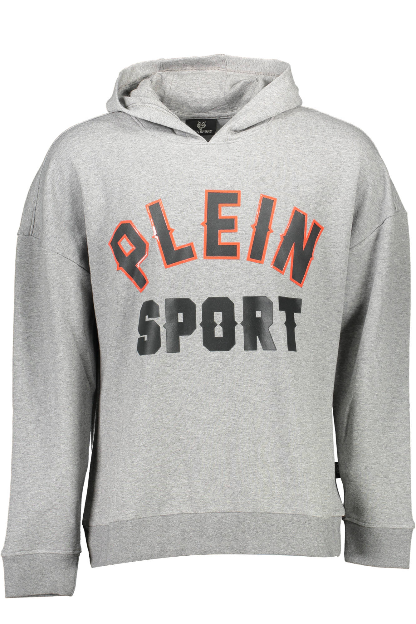 FIPS220_GRIGIO_94-GREY – Grauer Herren-Kapuzenpullover mit Print und Logo – Sportlich & Stilvoll – Größe: S, M, L, XL – Farbe: Grigio