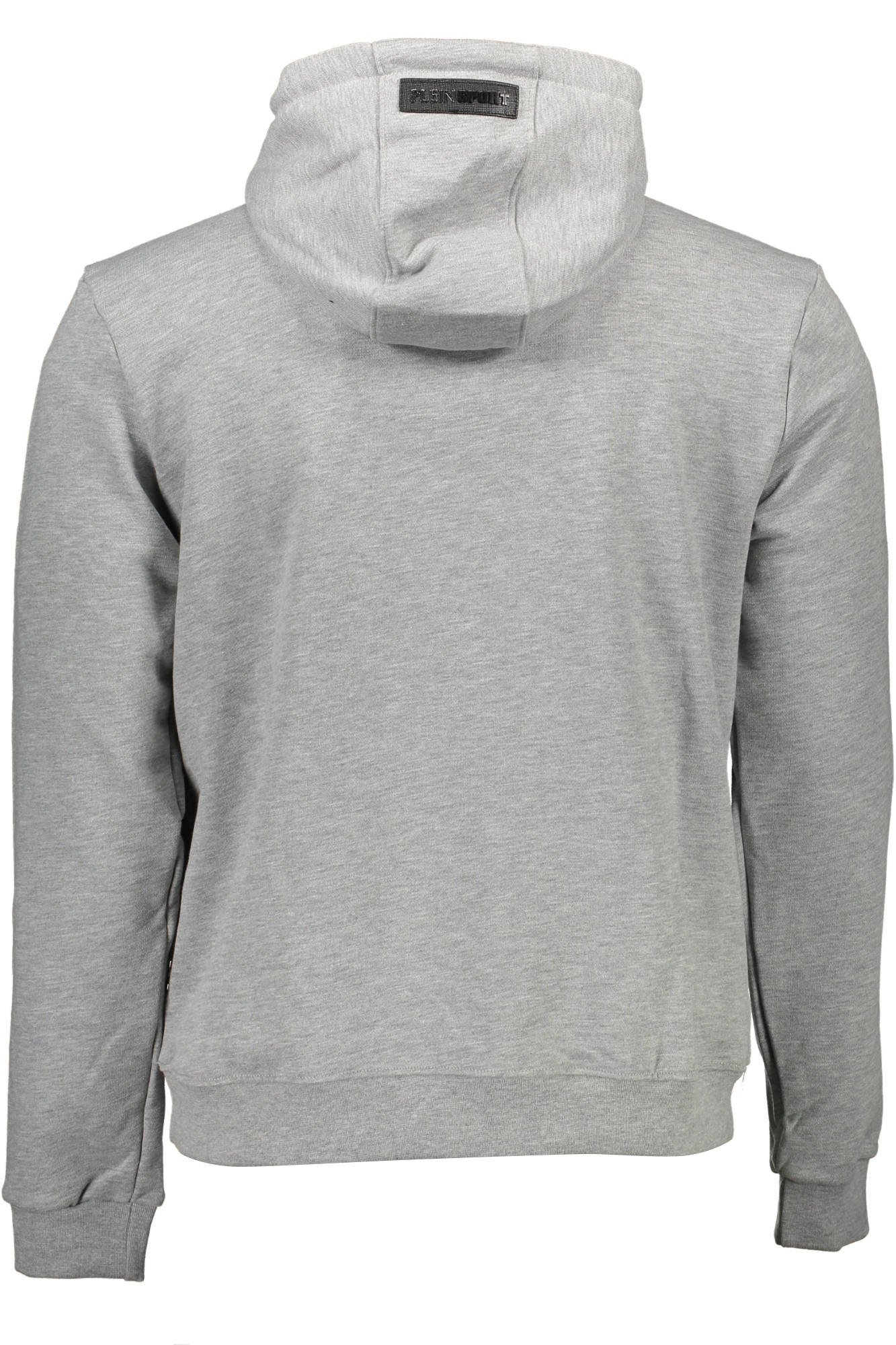 FIPS217_GRIGIO_94-GREY – Herren Grauer Kapuzenpullover mit Druck & Kontrastdetails – Größe: S, M, L, XL, 2XL – Farbe: Grigio