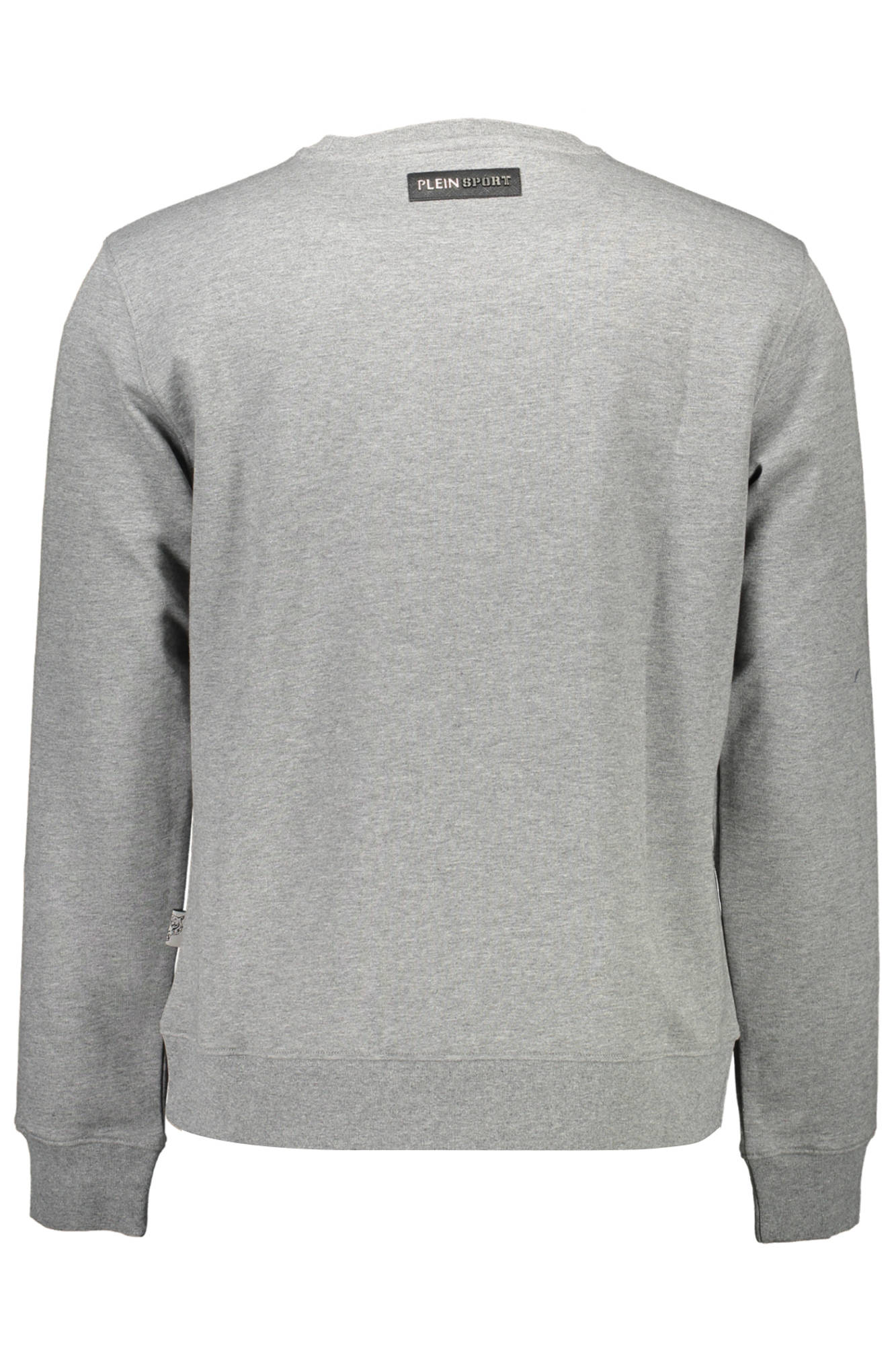 FIPS207_GRIGIO_94-GREY – Grauer Herrenpullover: Sweatshirt mit Rundhals und Logo-Druck – Größe: S, M, L, XL, 2XL – Farbe: Grigio