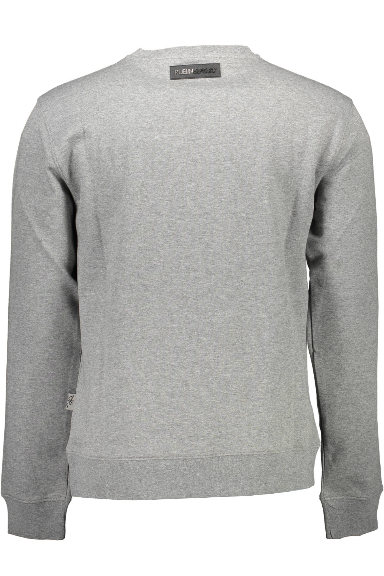 FIPS210_GRIGIO_94-GREY – Graues Herren-Sweatshirt - Langarm, Rundhalsausschnitt, Kontrastdesign – Größe: S, M, L, XL, 2XL – Farbe: Grigio