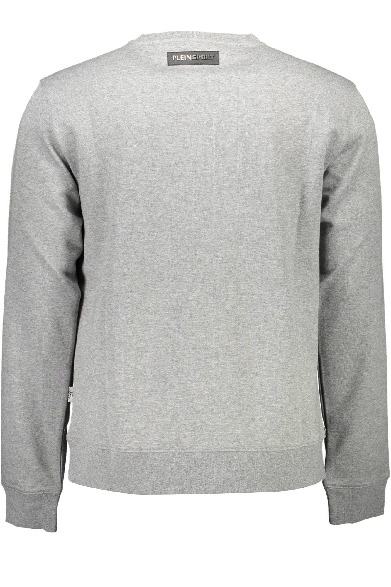 FIPS208_GRIGIO_94-GREY – Graues Herren Langarmshirt mit Rundhalsausschnitt und Logo-Druck – Größe: S, M, L, XL, 2XL – Farbe: Grigio