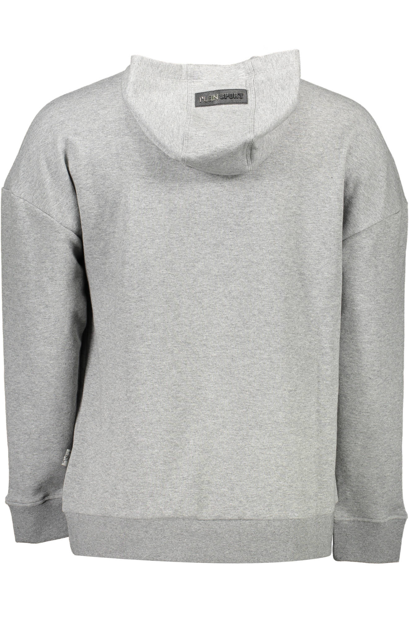 FIPS214_GRIGIO_94-GREY – Graues Herren-Hoodie: Stilvolle Applikationen & Kontrastdetails – Größe: S, L, XL, M – Farbe: Grigio