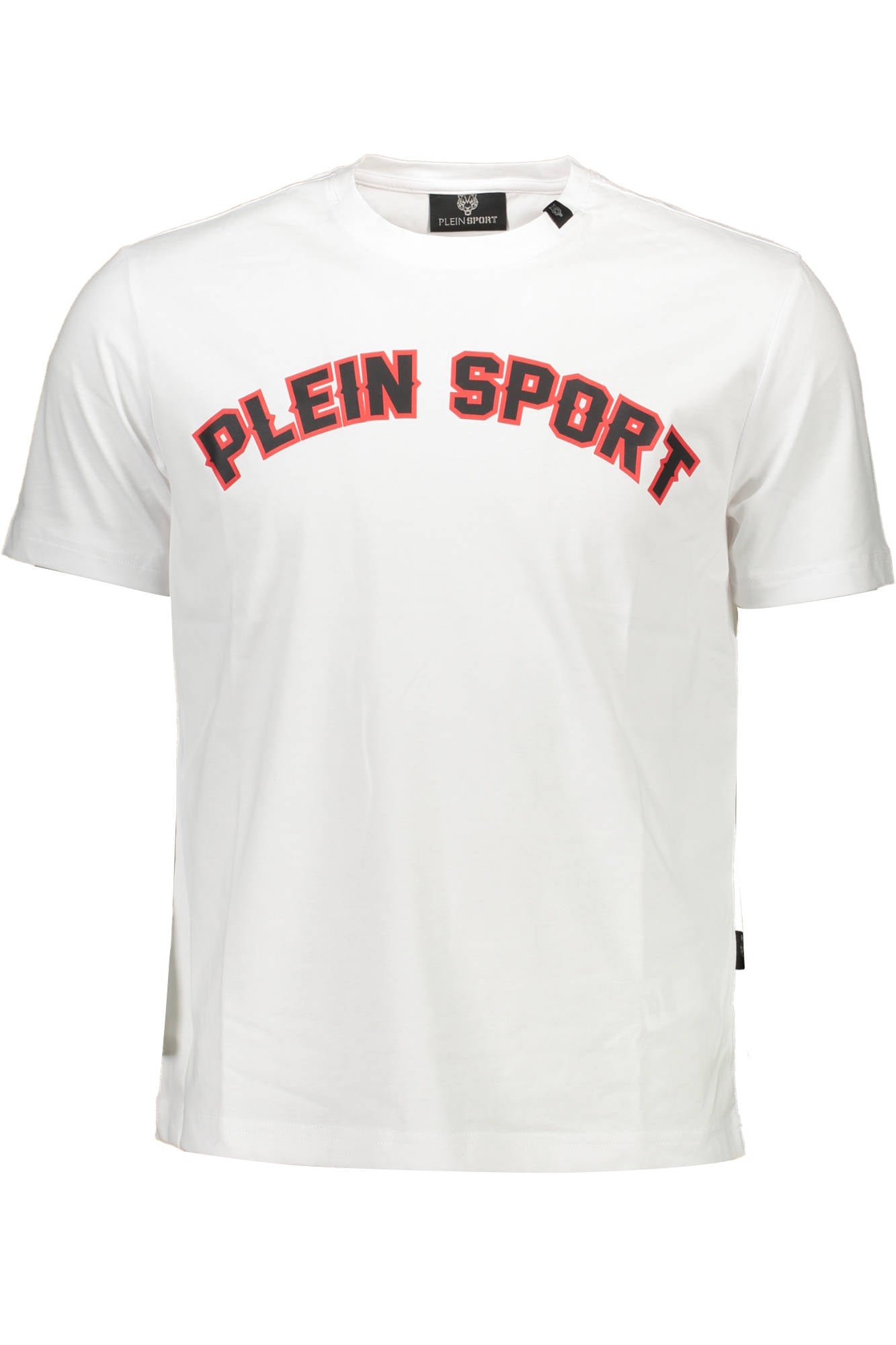 TIPS117_BIANCO_01-WHITE – Weißes Herren Kurzarm-T-Shirt mit Rundhals und Druck-Details – Größe: S, M, L, XL, 2XL – Farbe: Bianco