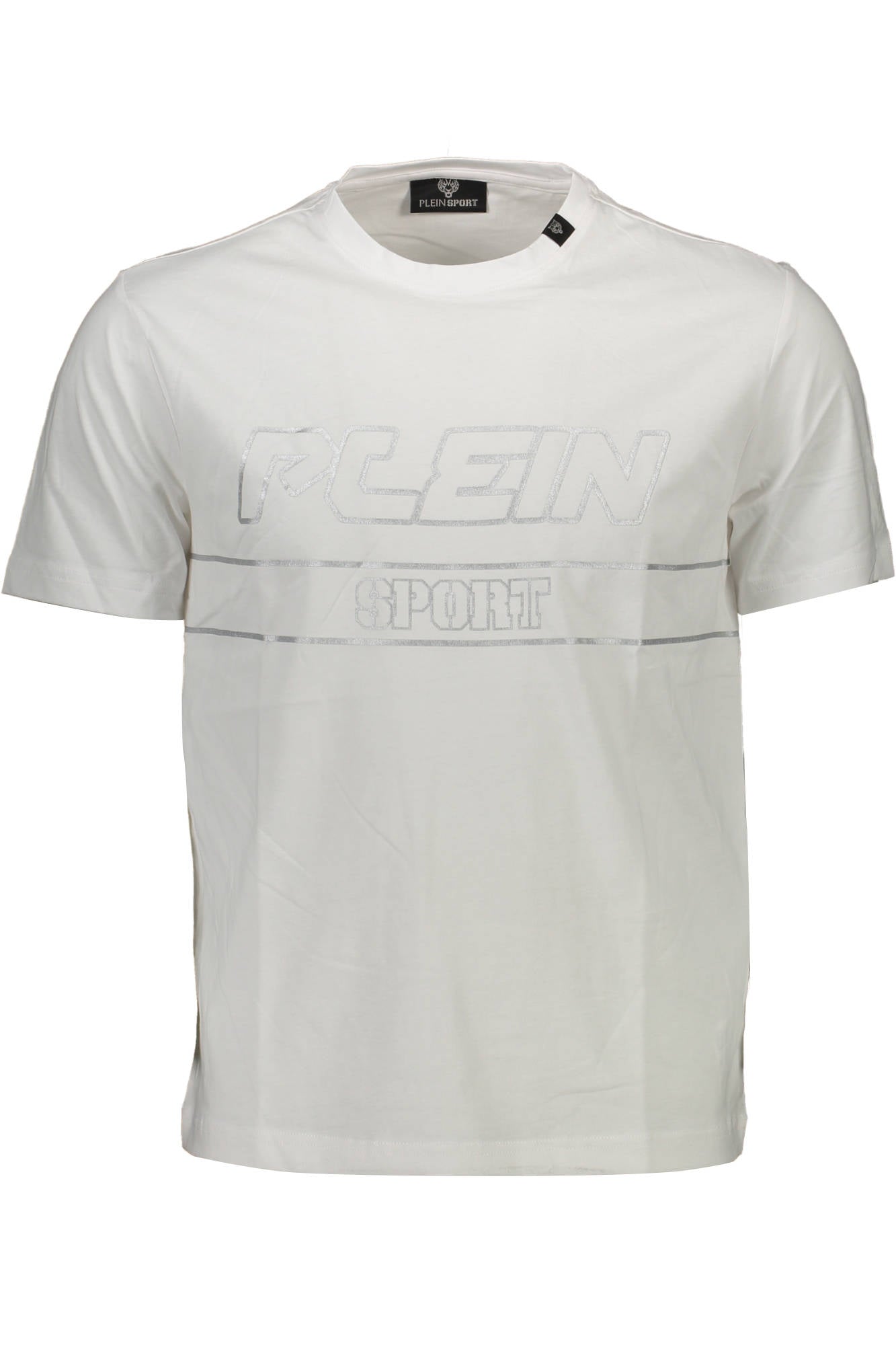 TIPS109_BIANCO_01-WHITE – Weißes Herren T-Shirt mit Rundhals & Druck - Sportlich & Stilvoll – Größe: S, M, L, XL, 2XL – Farbe: Bianco