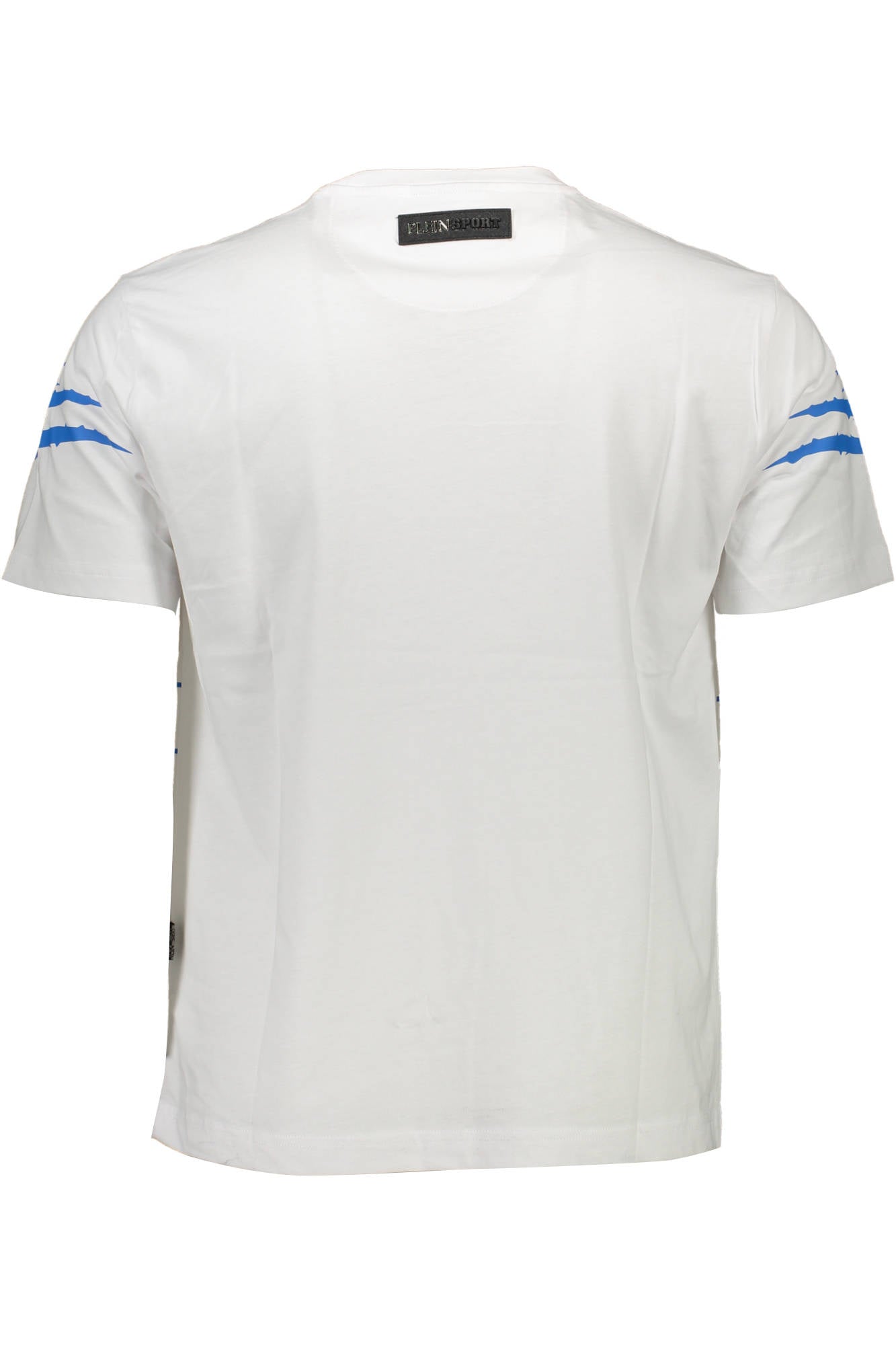 TIPS102_BIANCO_01-WHITE – Herren Kurzarm T-Shirt Weiß mit Druck und Kontrastdetails – Größe: S, M, L, XL, 2XL – Farbe: Bianco