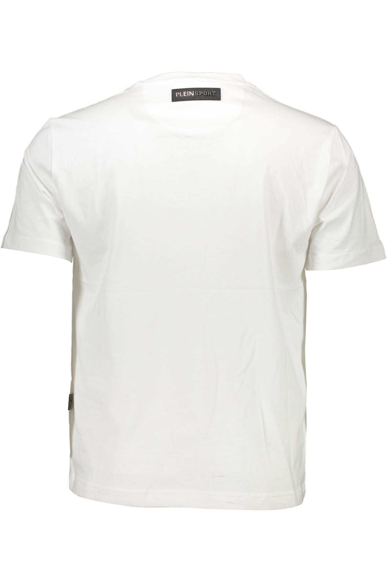 TIPS116_BIANCO_01-WHITE – Herren Kurzarm-T-Shirt Weiß mit Druck und Kontrastdetails – Größe: S, M, L, XL, 2XL – Farbe: Bianco