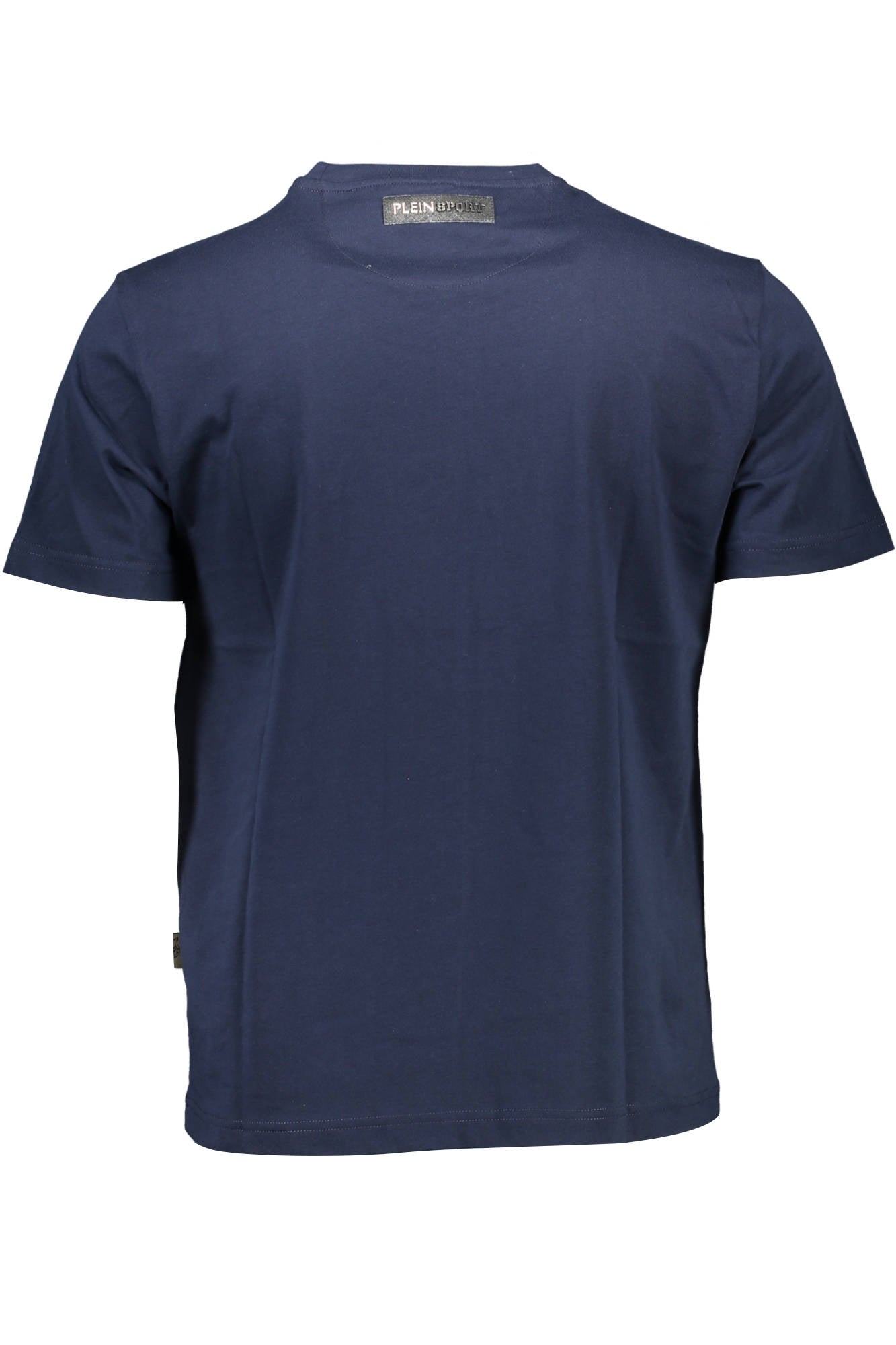 TIPS106_BLU_85-NAVY – Herren Kurzarm-T-Shirt Blau mit Rundhals & Applikationen – Größe: S, M, L, XL, 2XL – Farbe: Blu