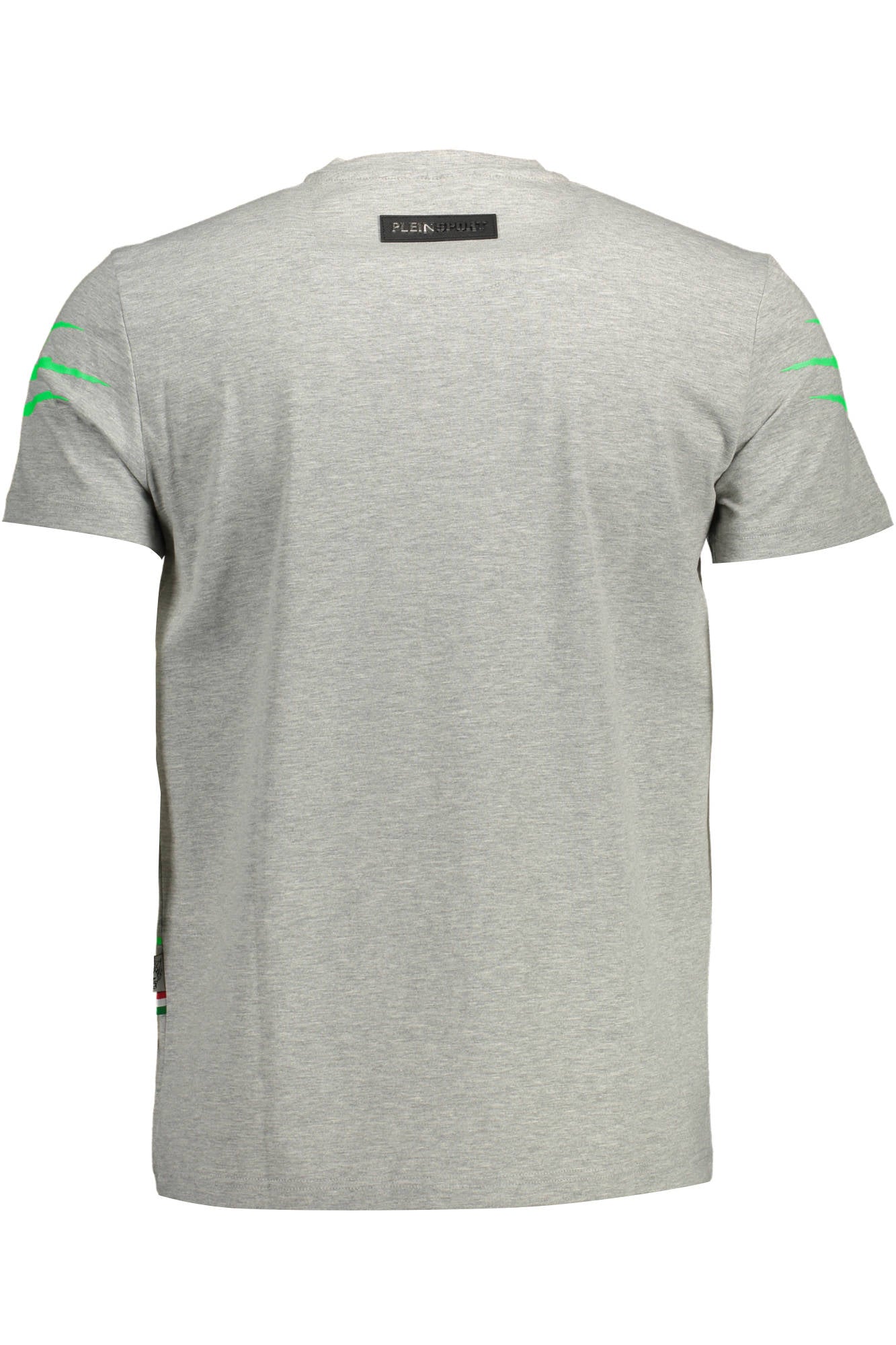TIPS102IT_GRIGIO_94-GREY – Graues Herren T-Shirt mit Print und Kontrastdetails - Kurzarmshirt – Größe: S, M, L, XL – Farbe: Grigio