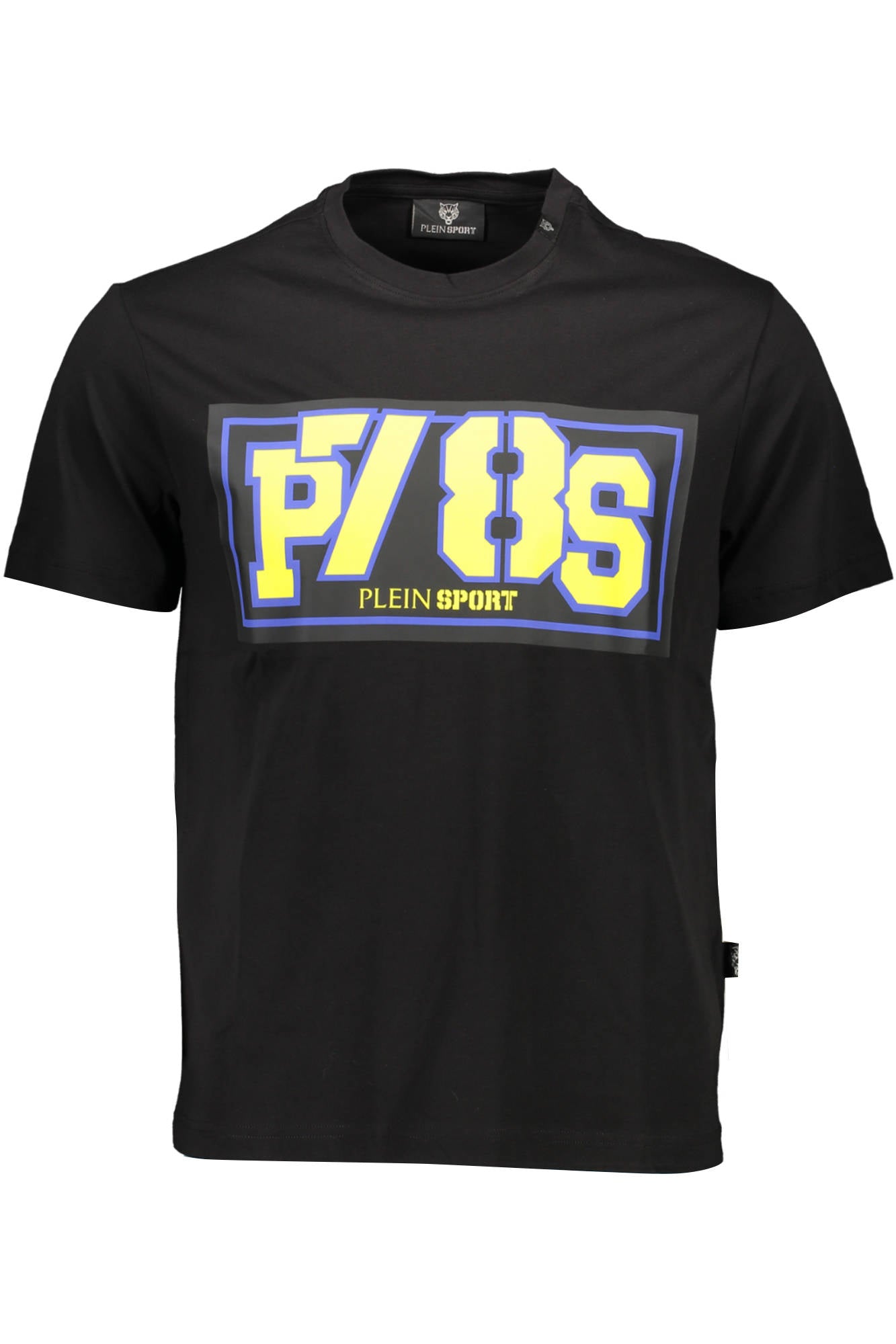 TIPS116_NERO_99-BLACK – Herren Kurzarm T-Shirt Schwarz mit Druck & Kontrastdetails – Größe: S, M, XL, 2XL – Farbe: Nero