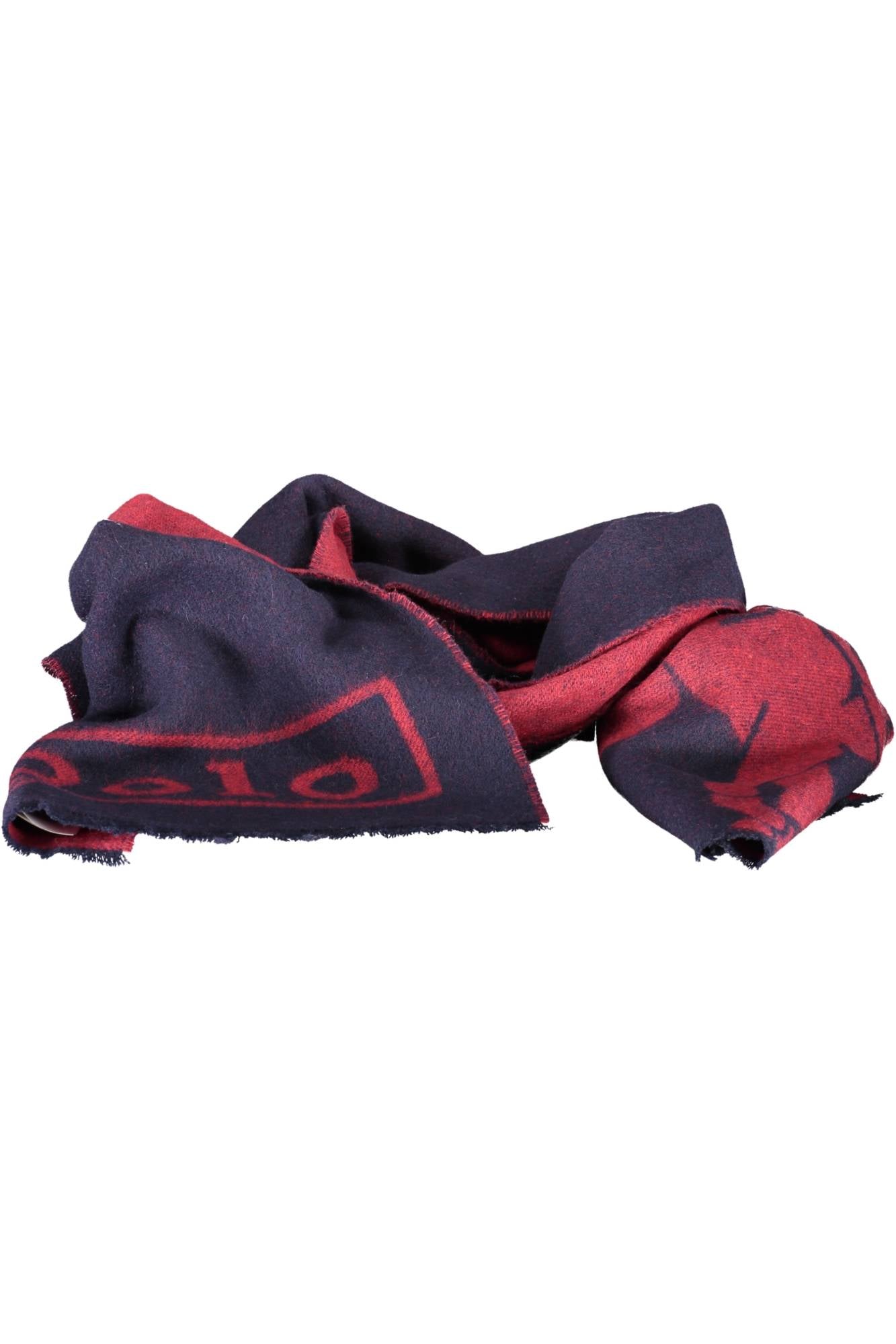 449891286002_BLU_NVYDKRED – Luxuriöser blauer Herrenschal mit kontrastierenden Details und Logo – Größe: UNI – Farbe: Blu