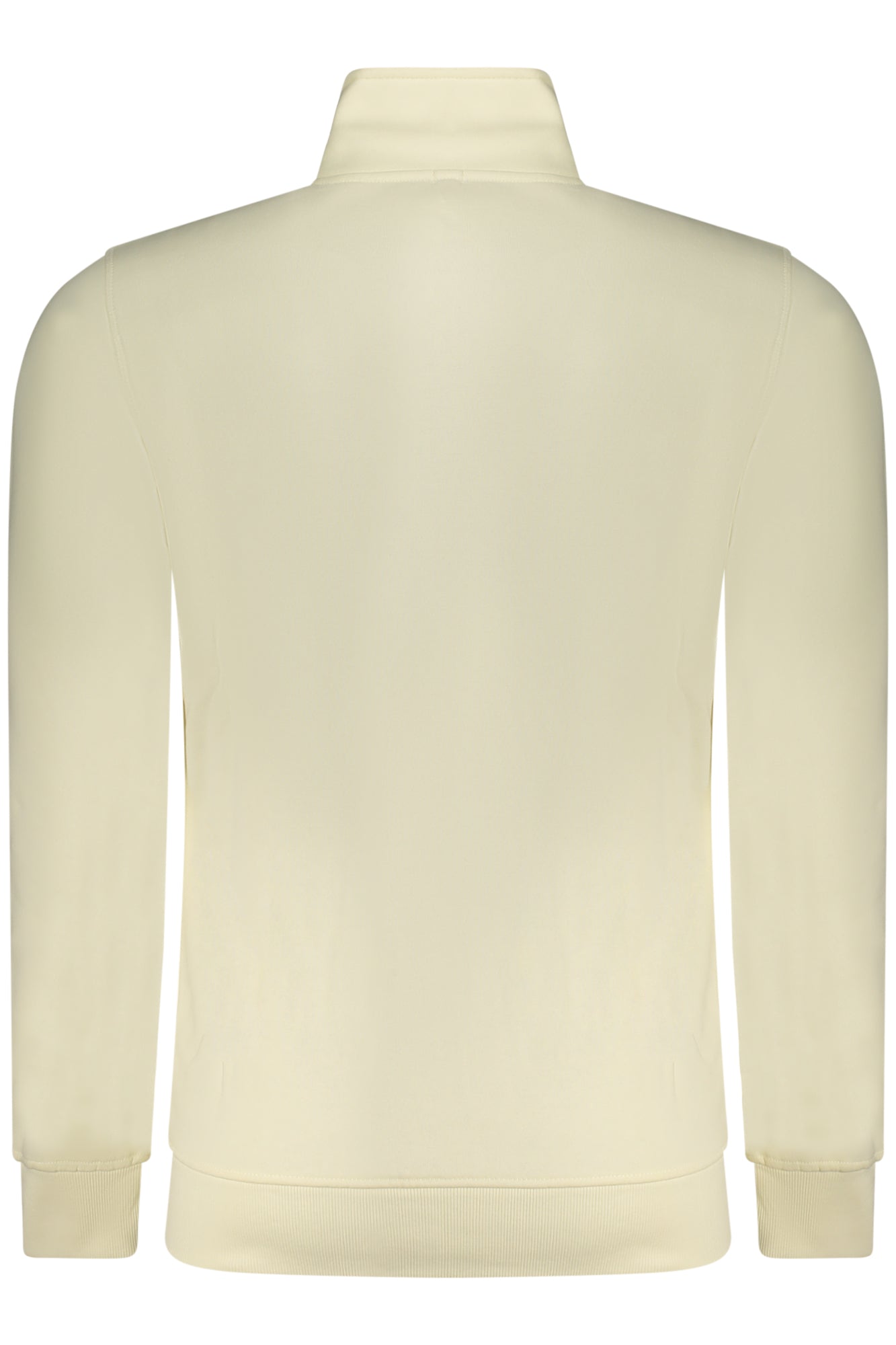 RFF018_BIOFFWHI – Weißes Herren-Sweatshirt mit Reißverschluss und Print - Langarm, gefüttert – Größe: M, L, XL, 2XL, 3XL – Farbe: Bianco