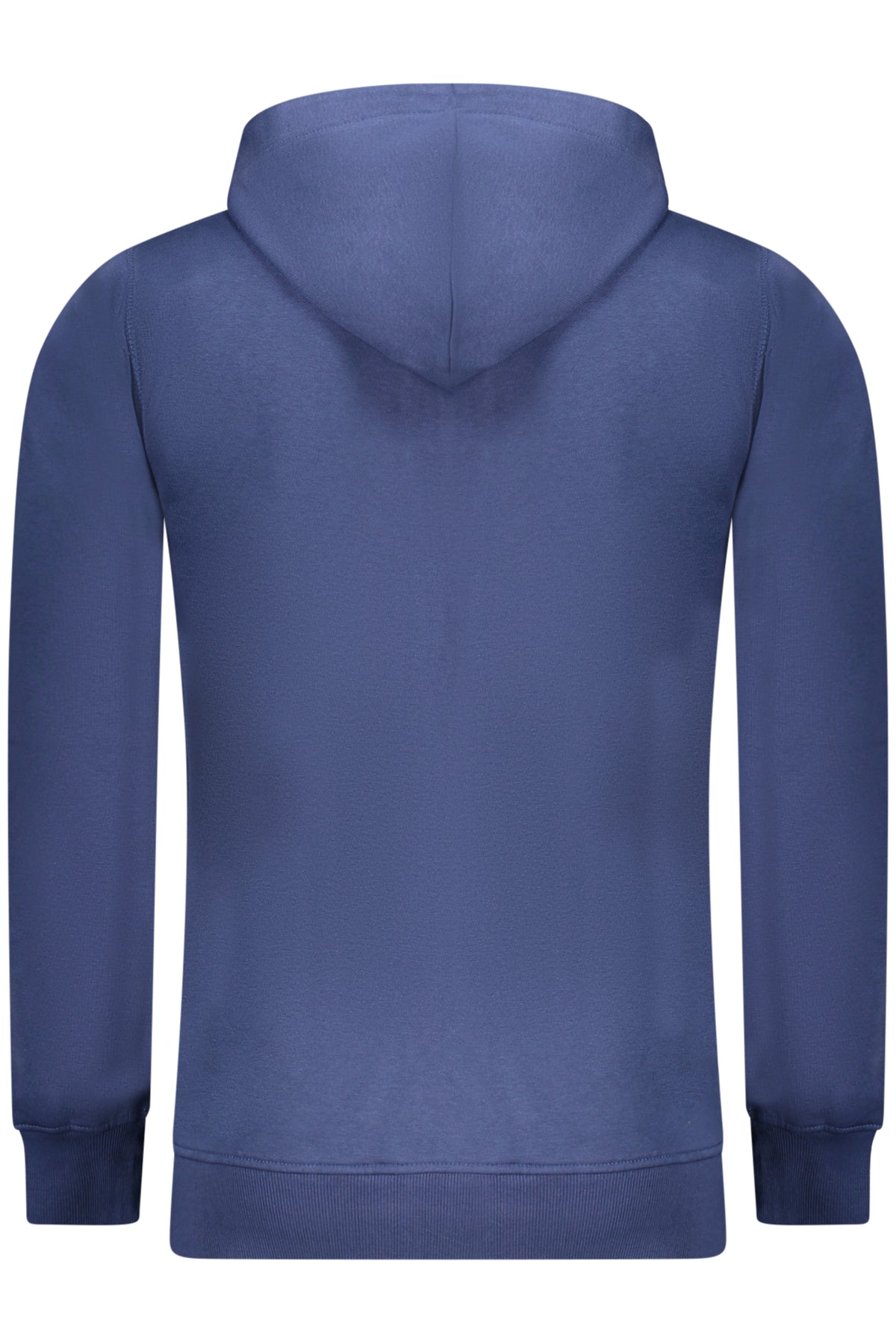 RFF019_BLDENIM – Herren Sweatshirt mit Reißverschluss: Blau, Kapuze, Taschen & Print – Größe: M, L, XL, 2XL, 3XL – Farbe: Blu
