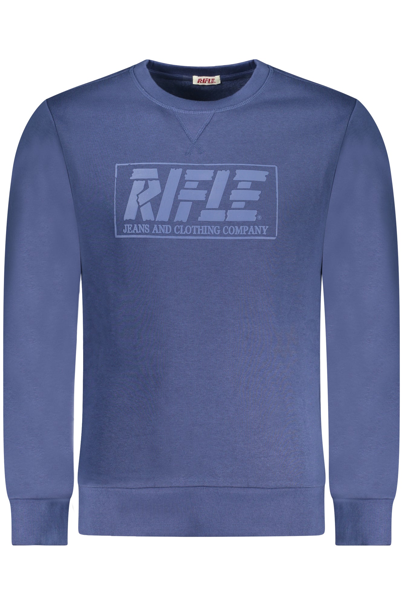 RFF415_BLDENIM – Herren Langarm-Sweatshirt mit Druck und Futter in Blau – Größe: M, L, XL, 2XL, 3XL – Farbe: Blu