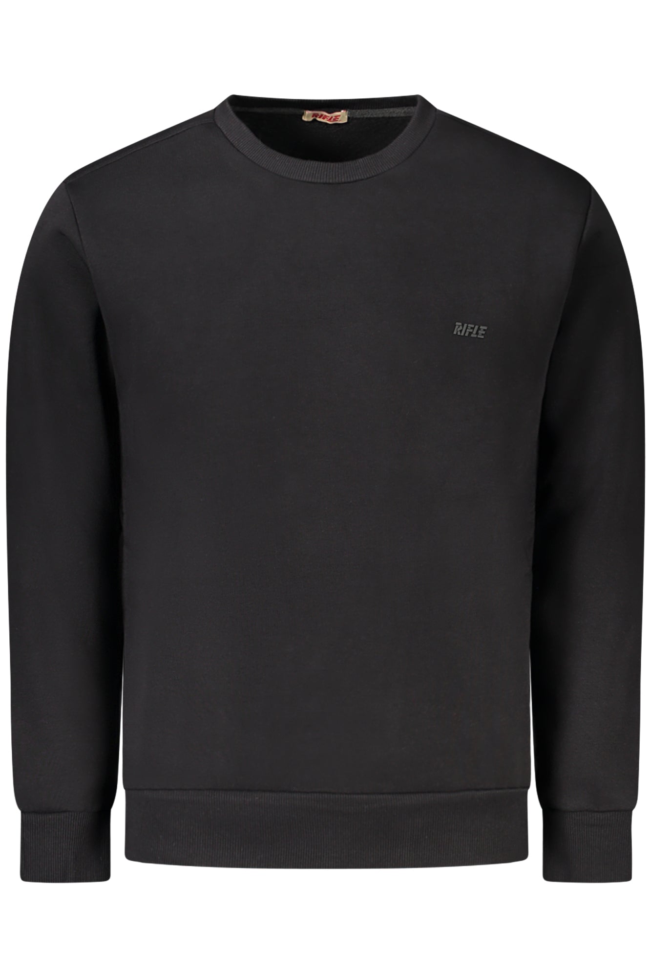 RFF016_NENERO – Schwarzes Herren-Sweatshirt ohne Reißverschluss – Gefüttert & Stilvoll – Größe: XL, 2XL, M, L, S – Farbe: Nero