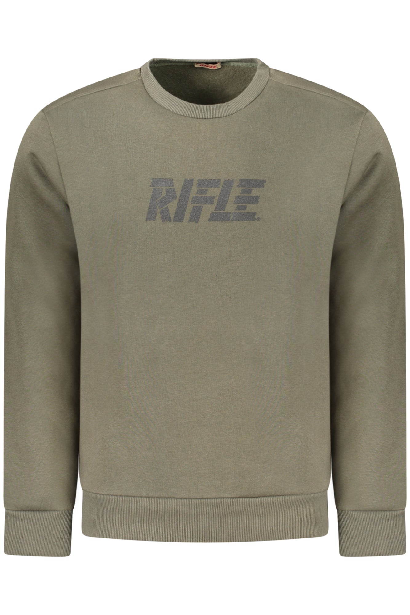 RFF015_VEMILITA – Grünes Herren-Sweatshirt: Langarm, gefüttert, stylischer Druck – Größe: S, M, XL, L, 2XL – Farbe: Verde