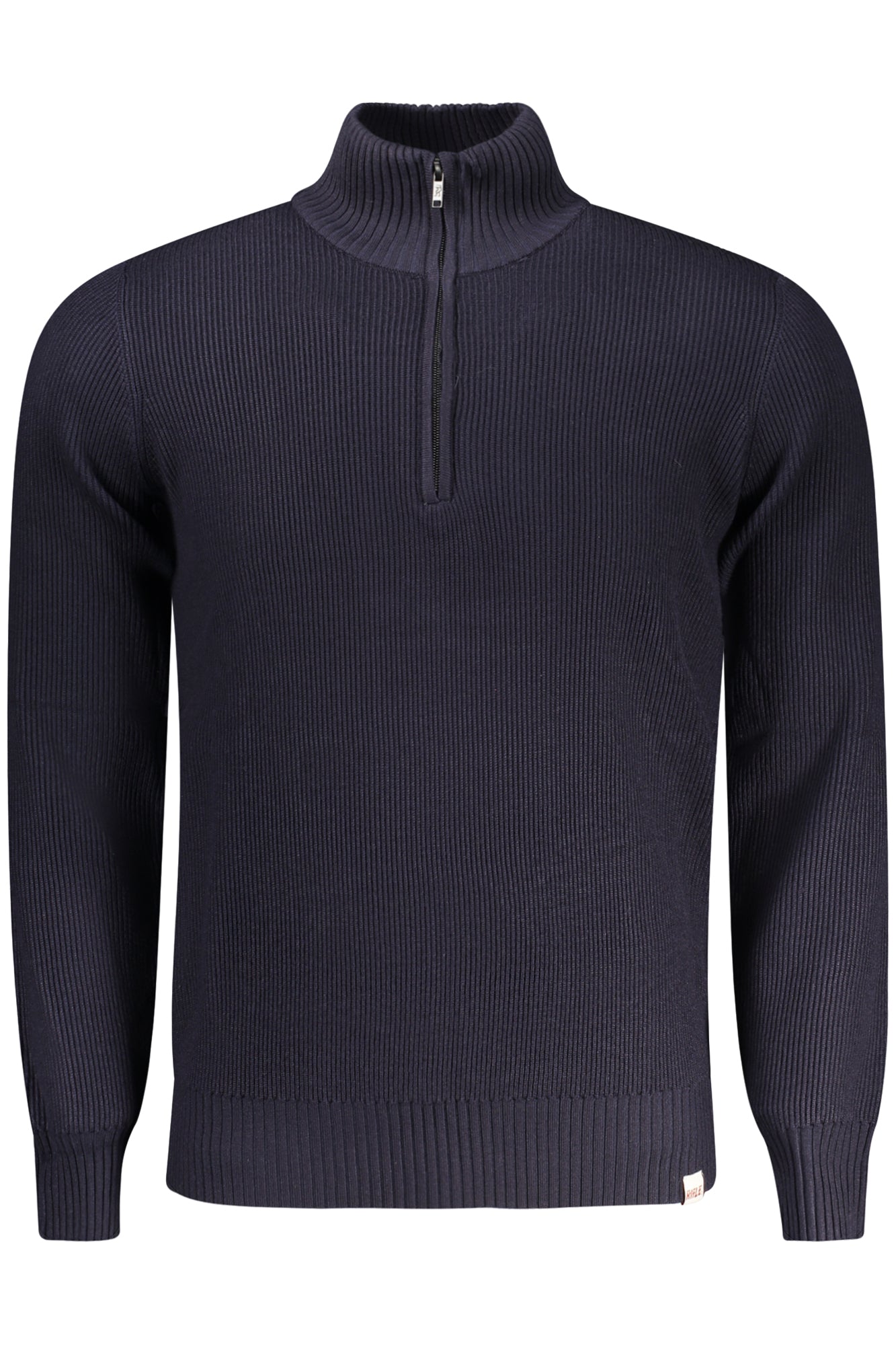 RFTR436_BLBLU – Herren Langarmshirt Blau mit Halbreißverschluss & Logo – Größe: M, L, XL, 2XL, 3XL – Farbe: Blu