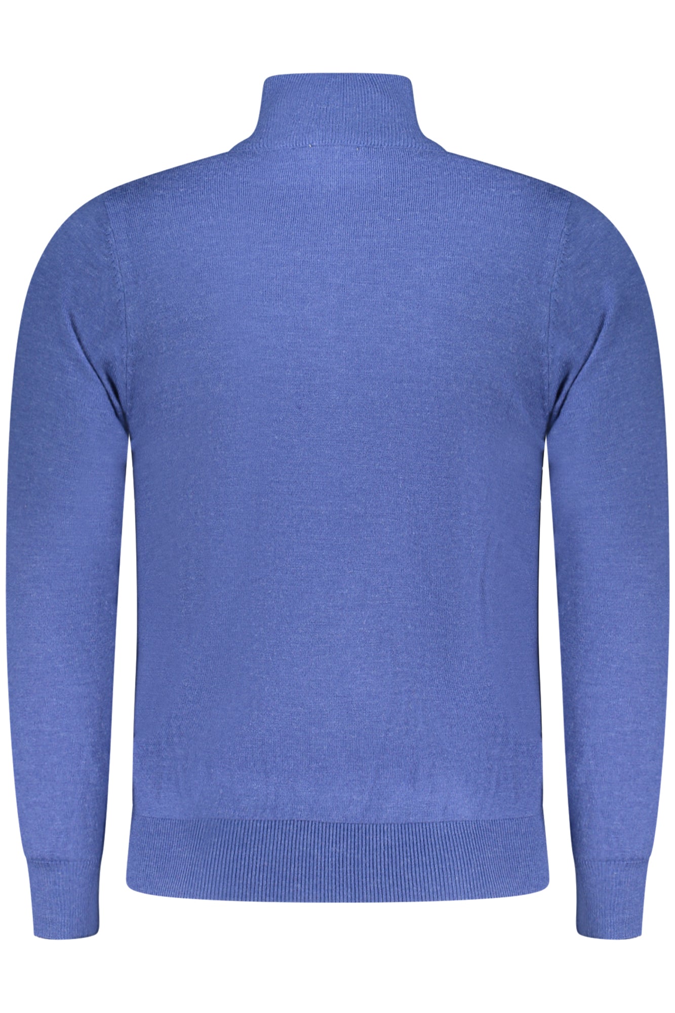 RFTR072_BLDENIM – Herren Langarmshirt mit halbem Reißverschluss und Logo-Stickerei – Größe: M, L, XL, 2XL, 3XL – Farbe: Blu