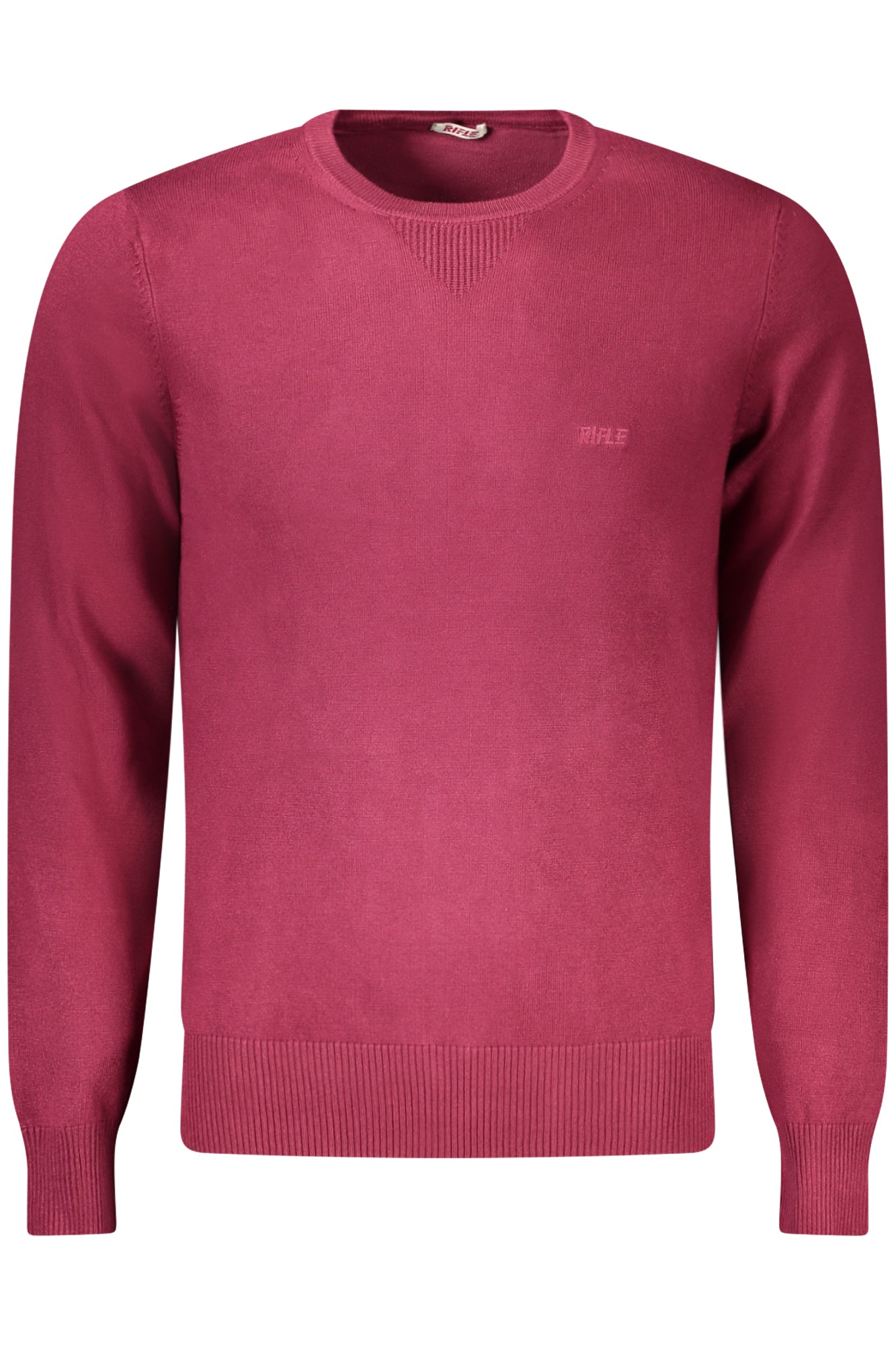 RFTR050_ROROSSO – Roter Herrenpullover mit Rundhals und Stickerei-Logo – Größe: S, XL, M, L, 2XL – Farbe: Rosso