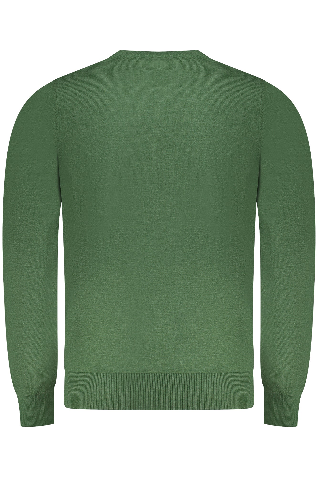 RFTR070_VEVERDE – Grünes Herren Langarmshirt mit Rundhalsausschnitt und Stickerei – Größe: M, L, XL, 2XL, 3XL – Farbe: Verde