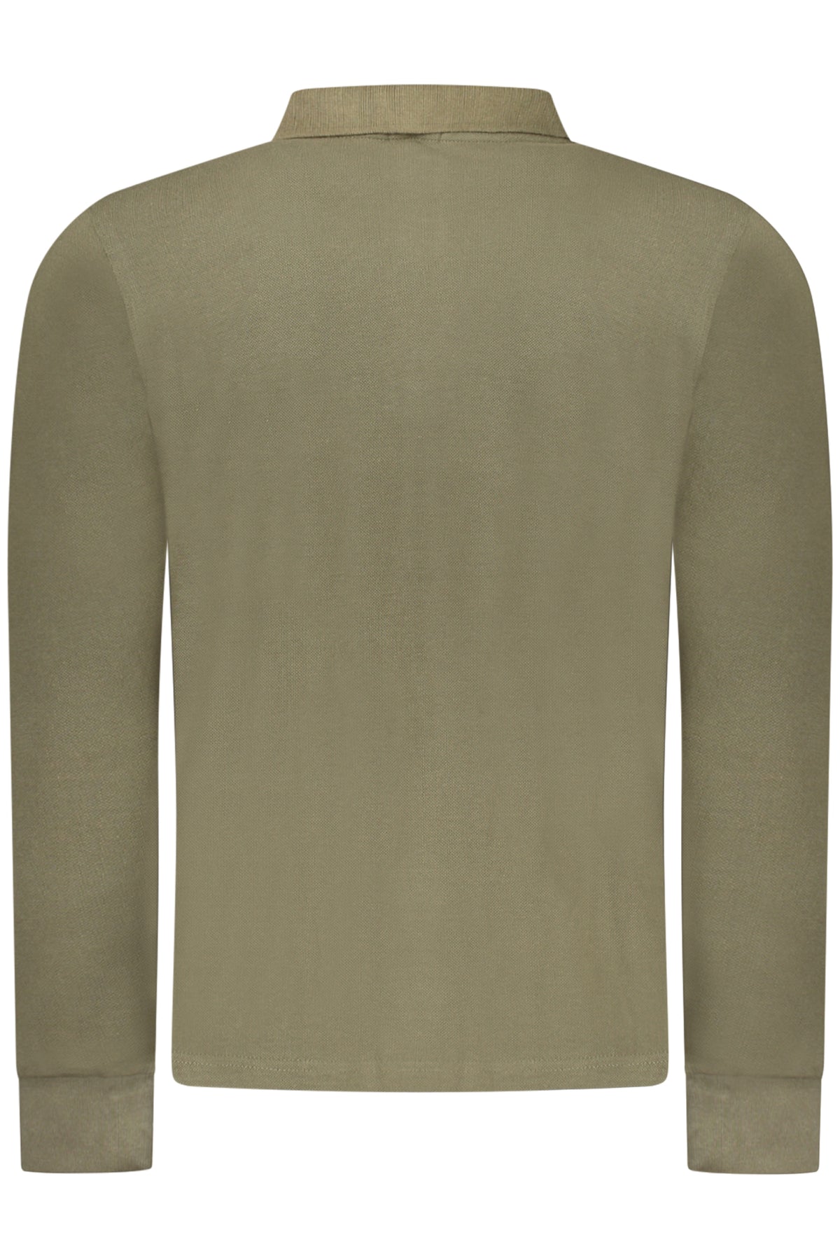 RFP008_VEMILITA – Grünes Langarm-Poloshirt für Herren mit Stickerei und 2 Knöpfen – Größe: M, L, XL, 2XL – Farbe: Verde