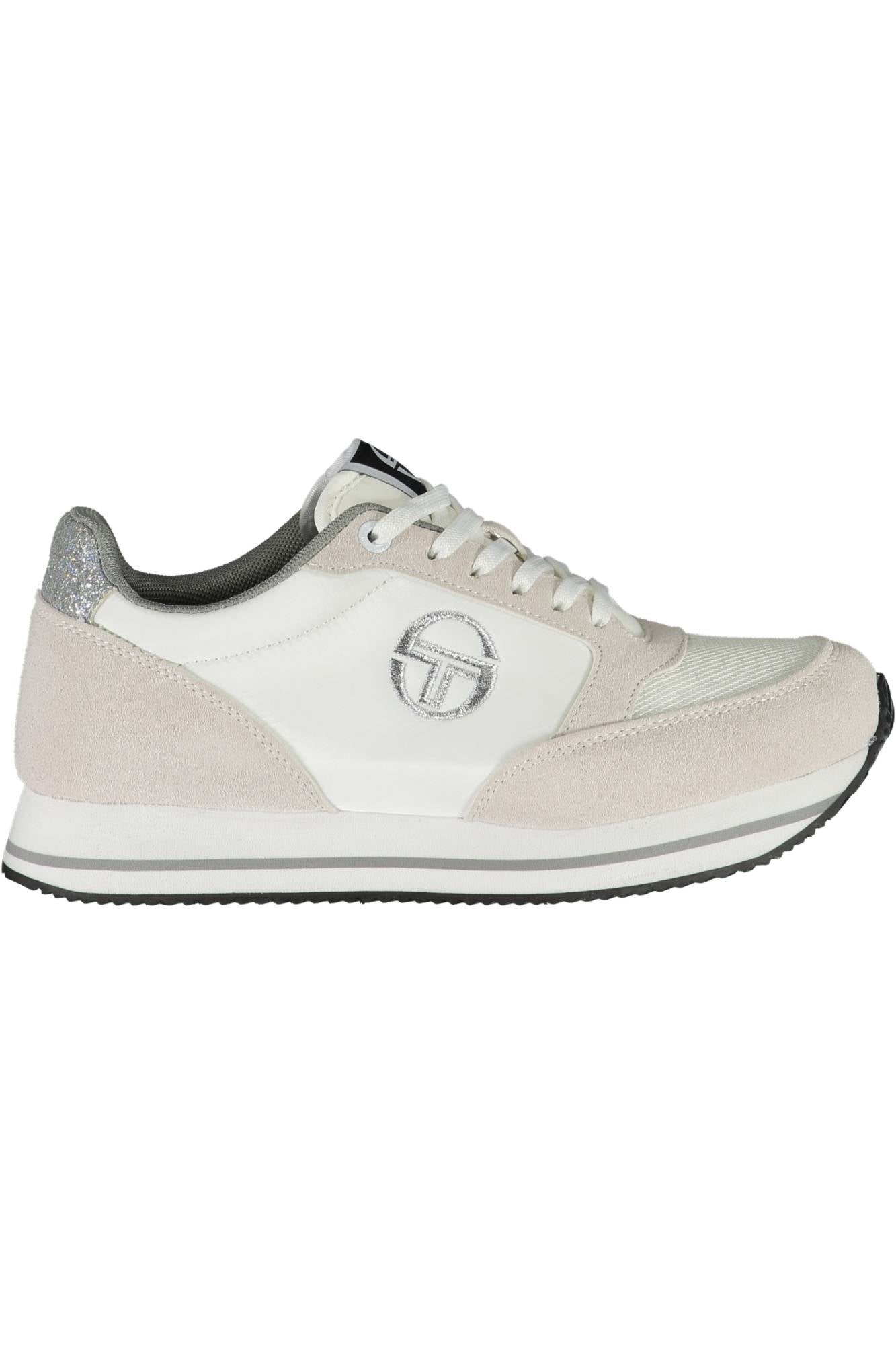 CHALLENGE-PLUMP-STW223200_BIANCO_WHITESILVER – Sportlicher Damen-Sneaker Weiß mit Kontrast und Stickerei – Größe: 40 – Farbe: Bianco