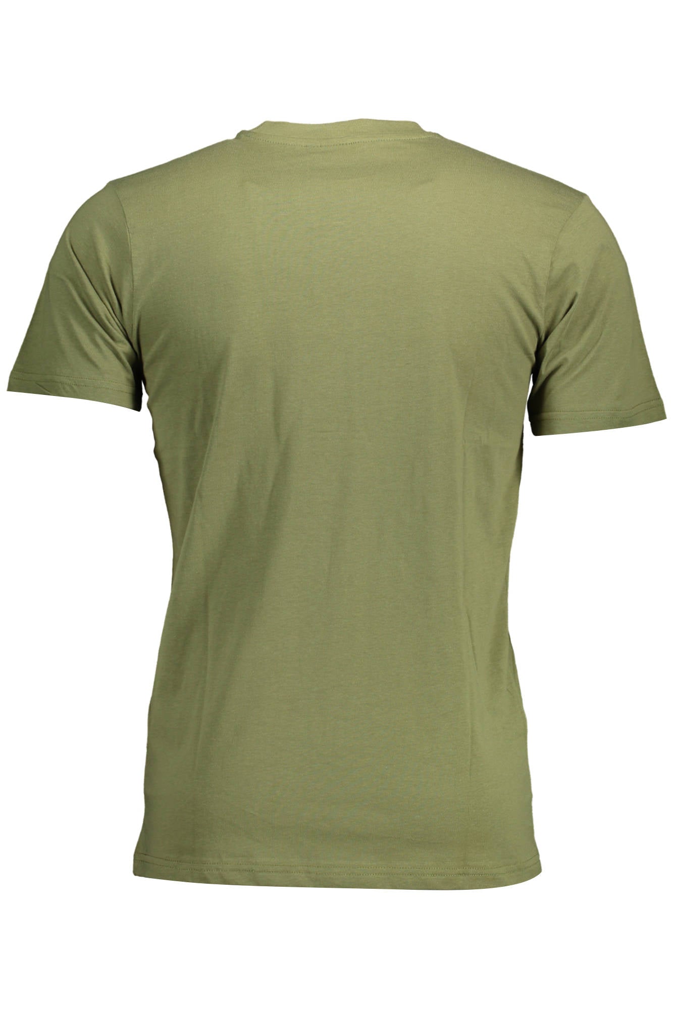 10310008_VERDE_0005 – Grünes Herren Kurzarm-T-Shirt mit Print und Rundhals-Ausschnitt – Größe: L, XL, 2XL – Farbe: Verde