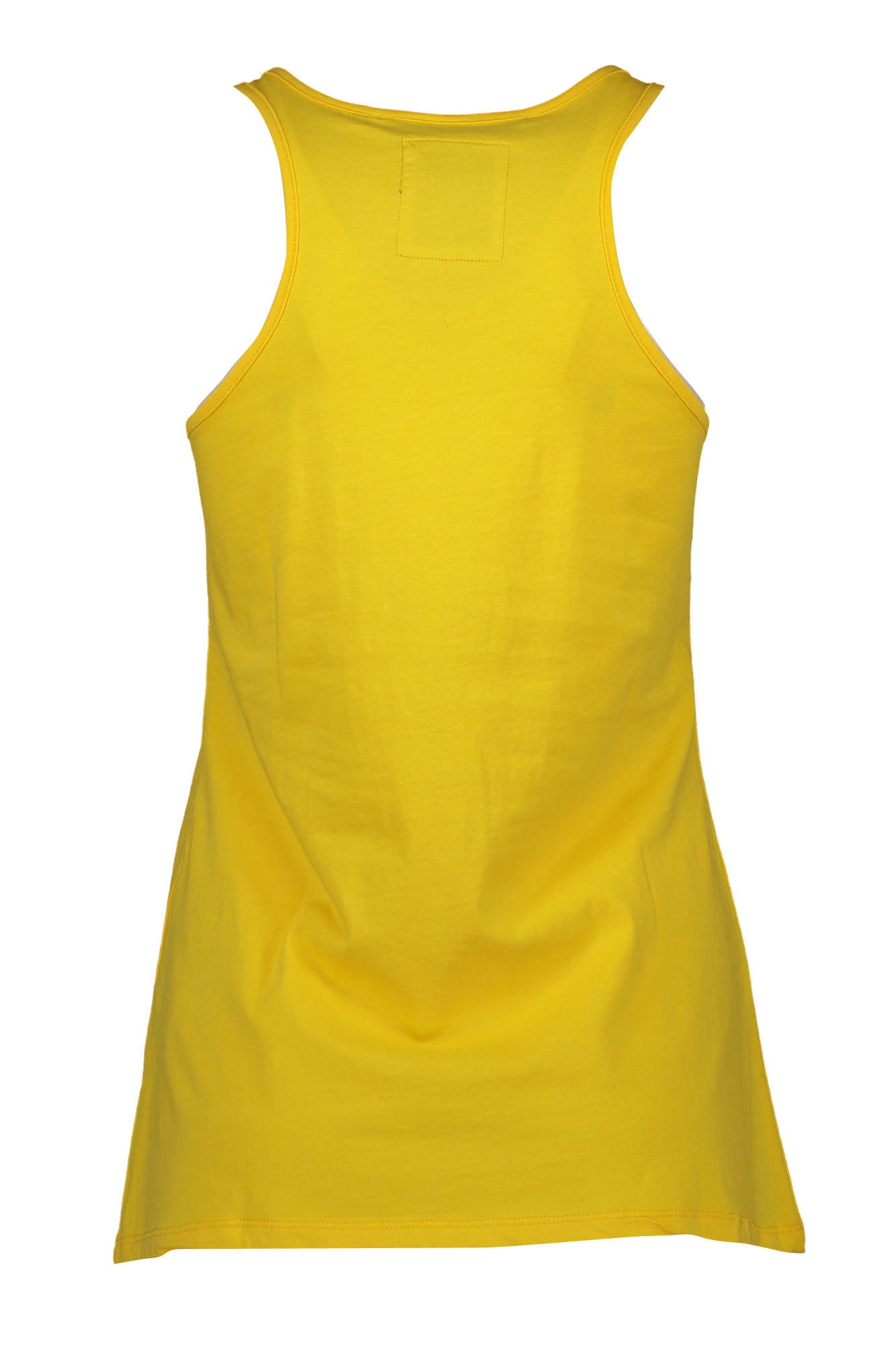 PGP16775CN-NW-BOSCAINI_GIALLO_LEMON-JUICE – Stilvolles Damen Tanktop Gelb mit Rundhals & Logodruck entdecken – Größe: XS, S, L – Farbe: Giallo