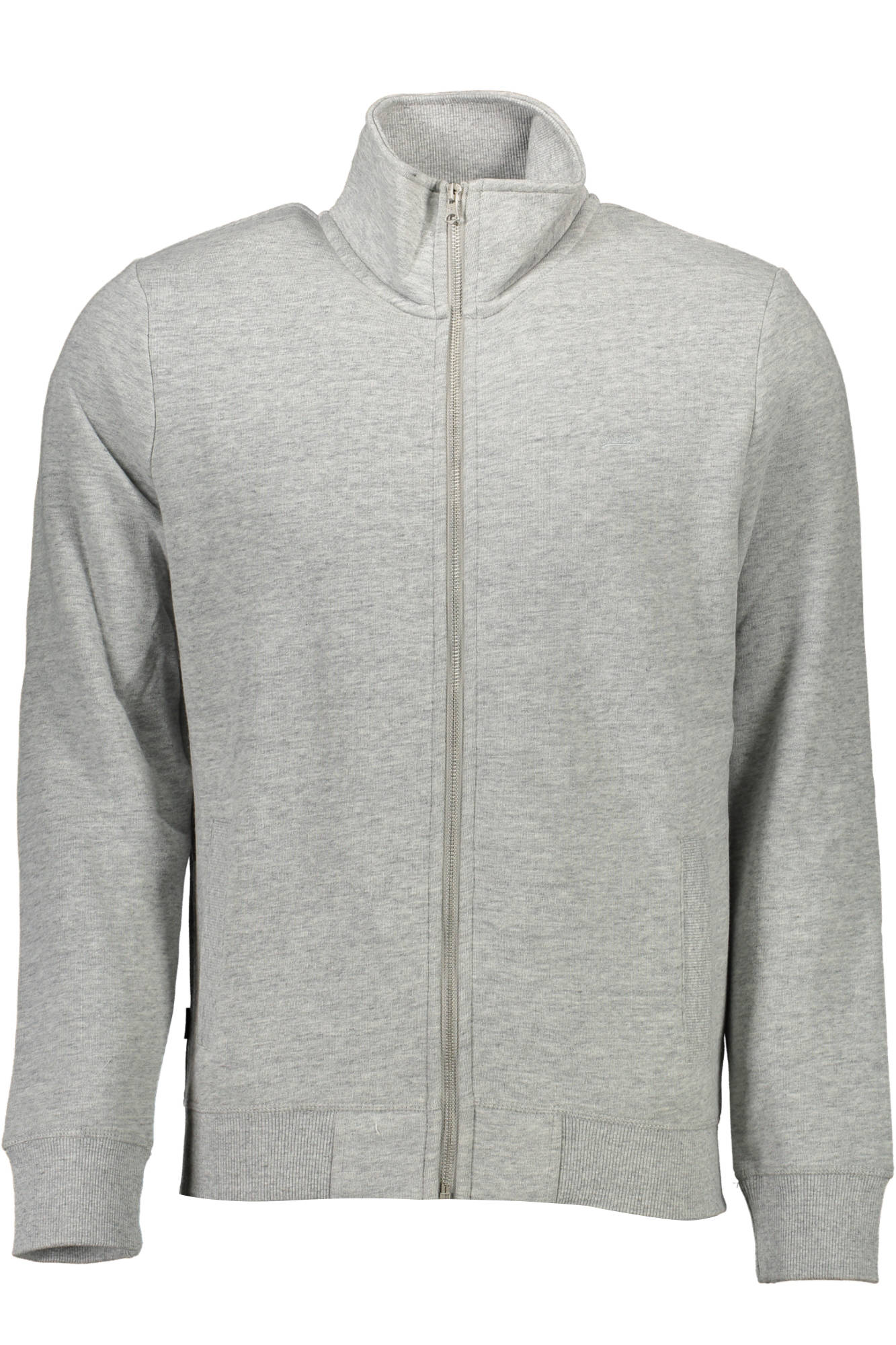 M2011447A_GRIGIO_ZUC – Herren Kapuzenpullover Grau mit Reißverschluss und Stickerei – Größe: S, XL, 2XL, M – Farbe: Grigio