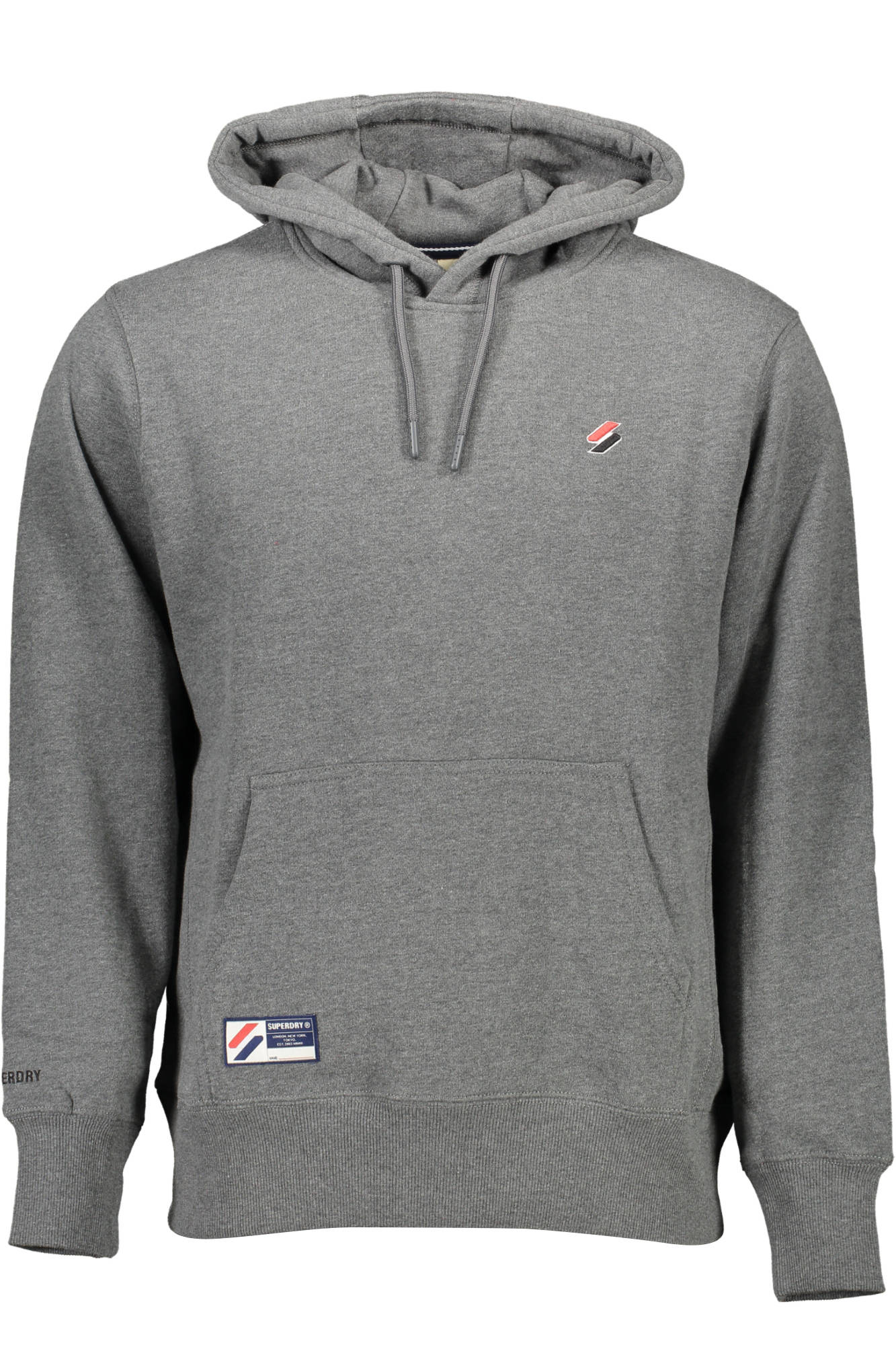 M2011408A_GRIGIO_HEB – Modisches Herren Sweatshirt Grau – Kapuze, Stickerei & Applikation – Größe: S, 2XL, 3XL – Farbe: Grigio
