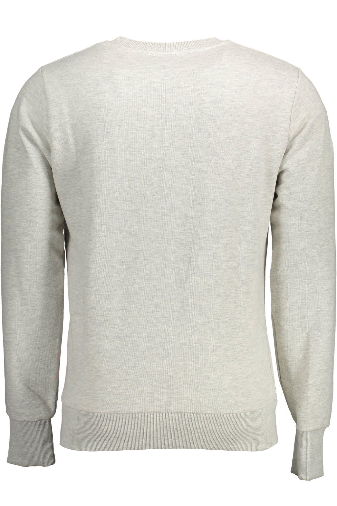 M2011497A_GRIGIO_5EW-OFF-WHITE-MARL – Stylisches Herren-Sweatshirt in Grau mit Applikation und Stickerei – Größe: 2XL – Farbe: Grigio
