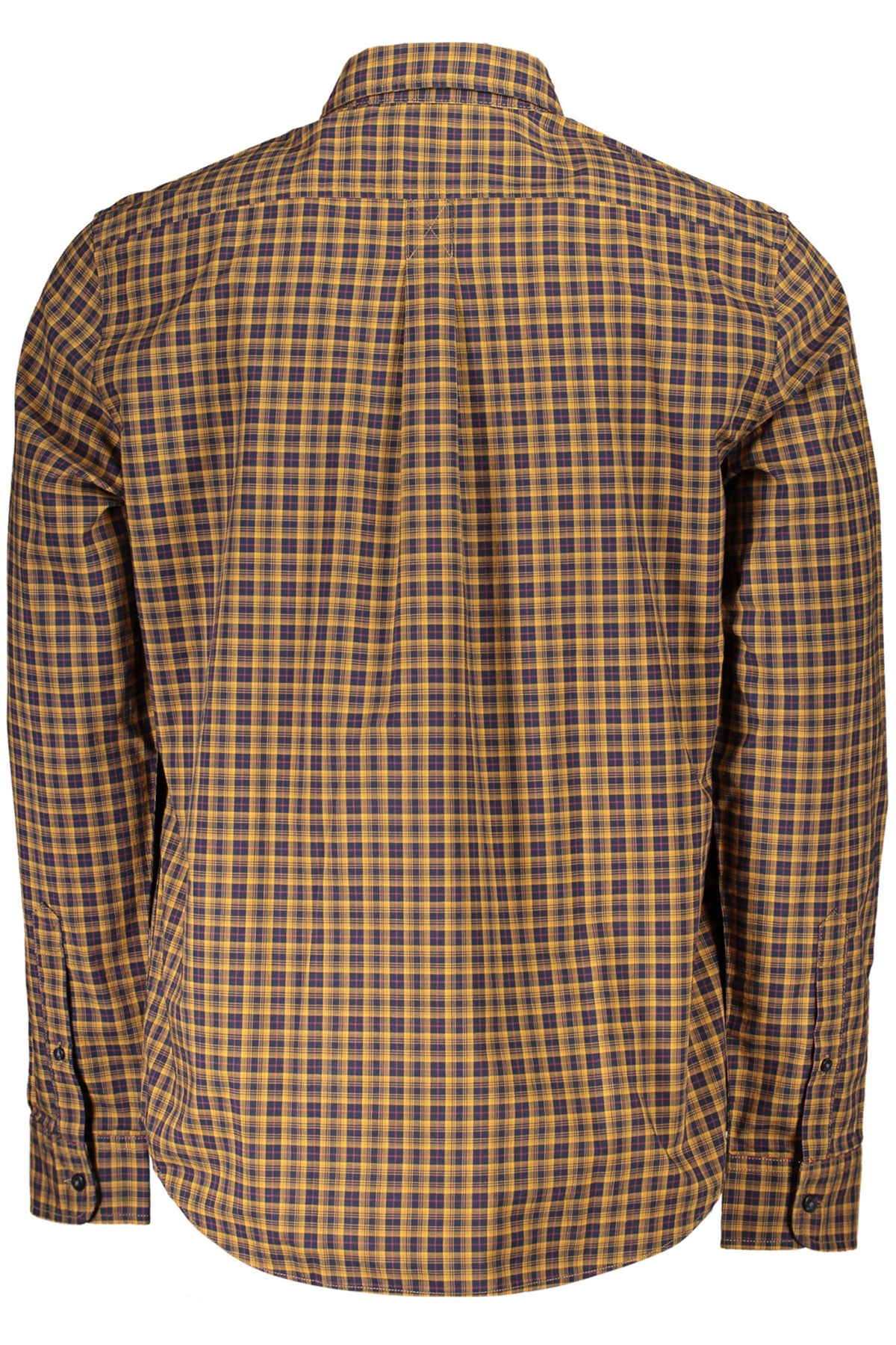TB0A6W2X_GIEI2 – Herren Langarmbluse Gelb Kariert - Regular Fit mit italienischem Kragen – Größe: S, M, L, XL, 2XL, 3XL – Farbe: Giallo