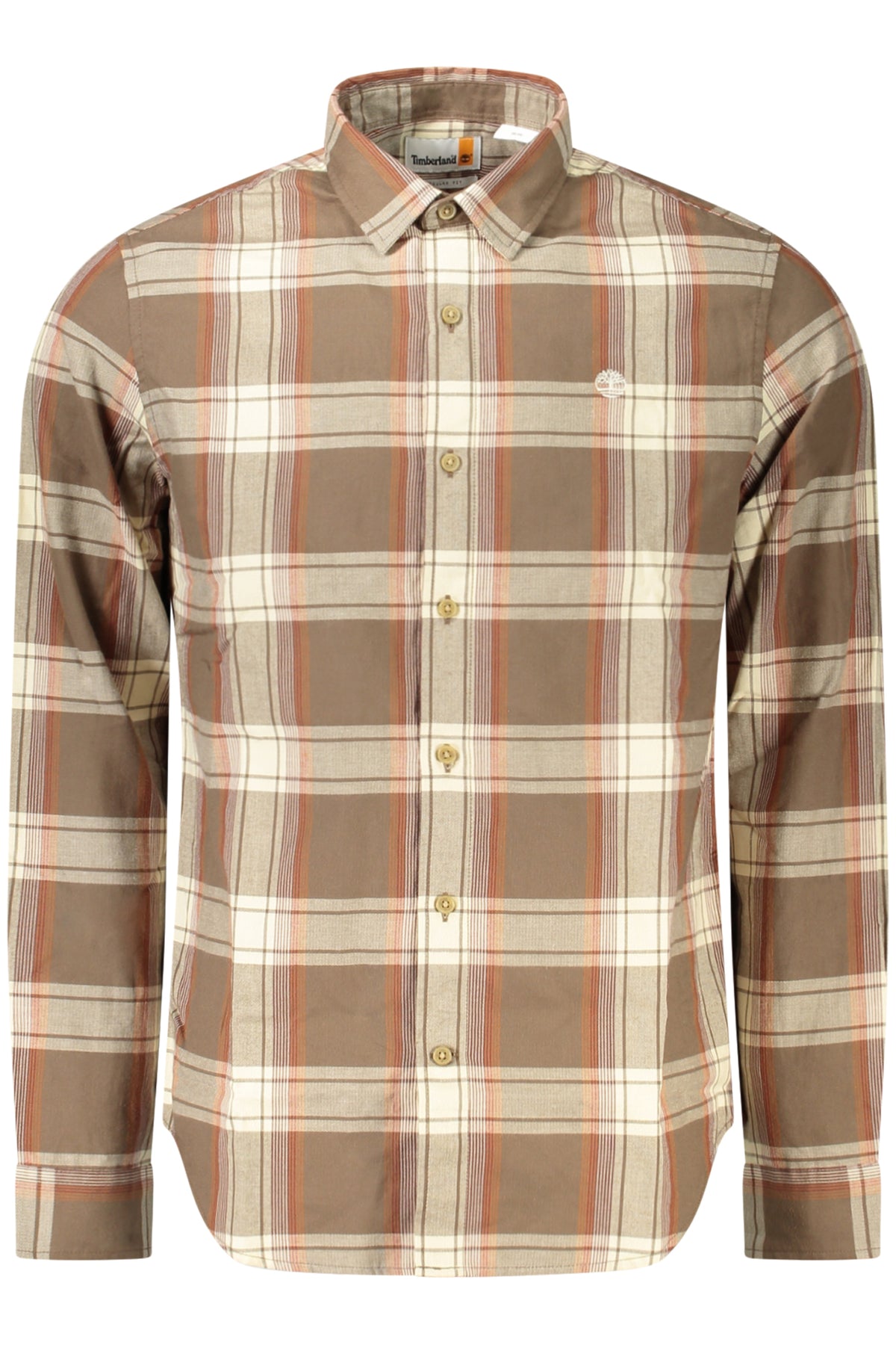 TB0A42Y1_MABK2 – Karriertes Herren Langarmhemd in Braun mit Haifischkragen - Regular Fit – Größe: S, M, L, XL, 2XL, 3XL – Farbe: Marrone