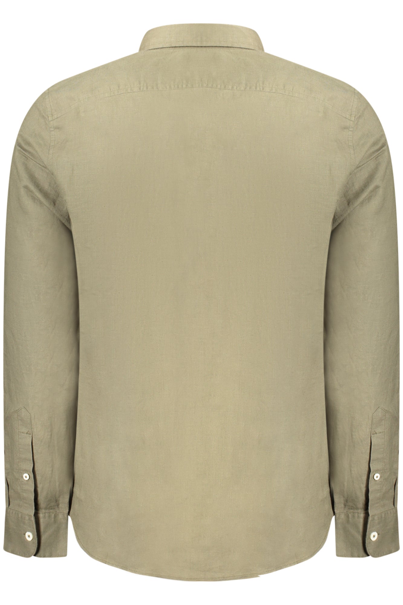 TB0A2DR9_VEA58 – Herren Langarmshirt: Slim Fit, Grün, Button-Down-Kragen, Logo-Stickerei – Größe: S, M, L, XL, 2XL, 3XL – Farbe: Verde