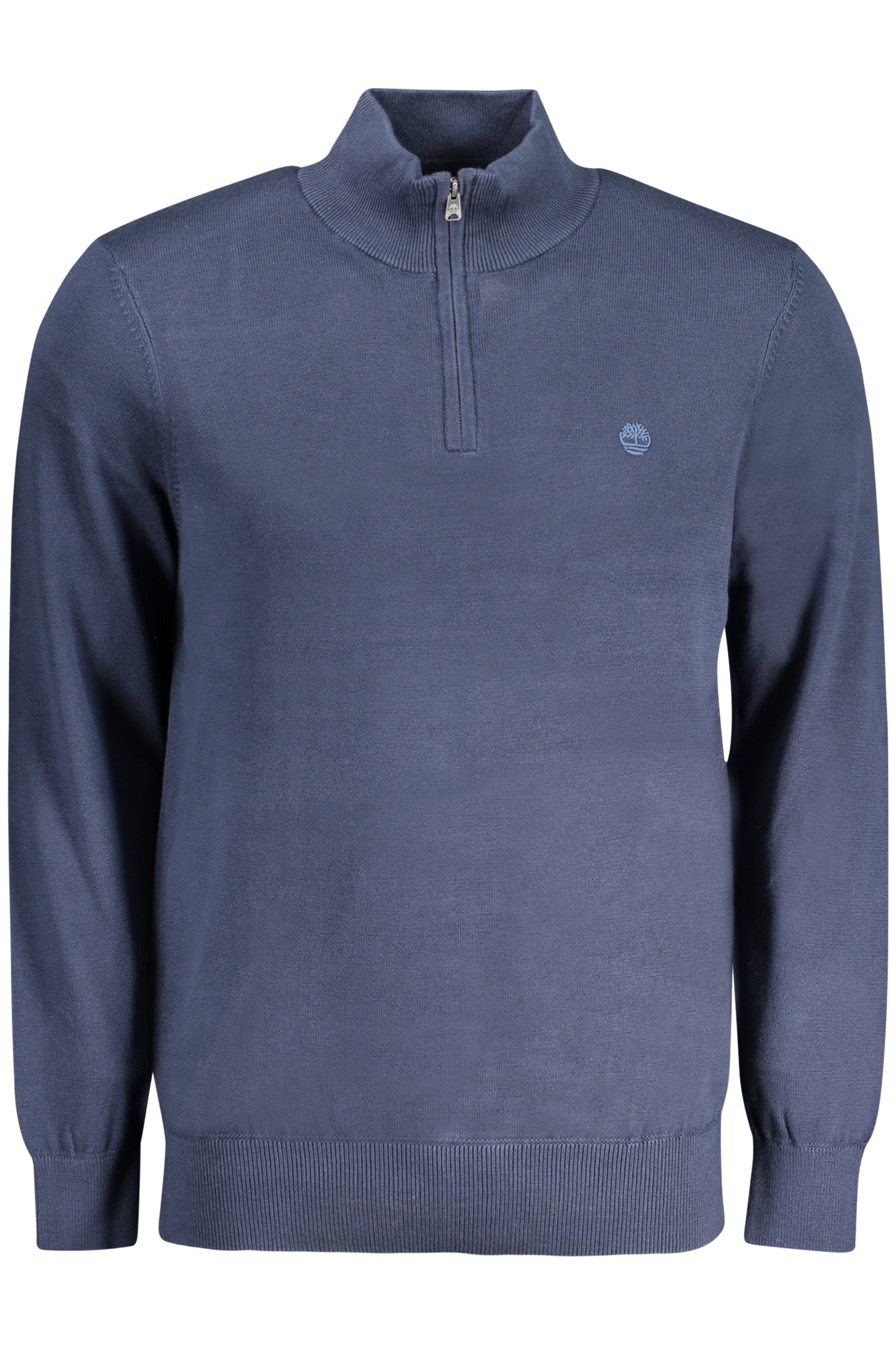 TB0A2BMX_BLZ02 – Herren-Pullover Blau - Langarm, Halber Reißverschluss, Bio-Baumwolle – Größe: M, L, XL, 2XL, S – Farbe: Blu